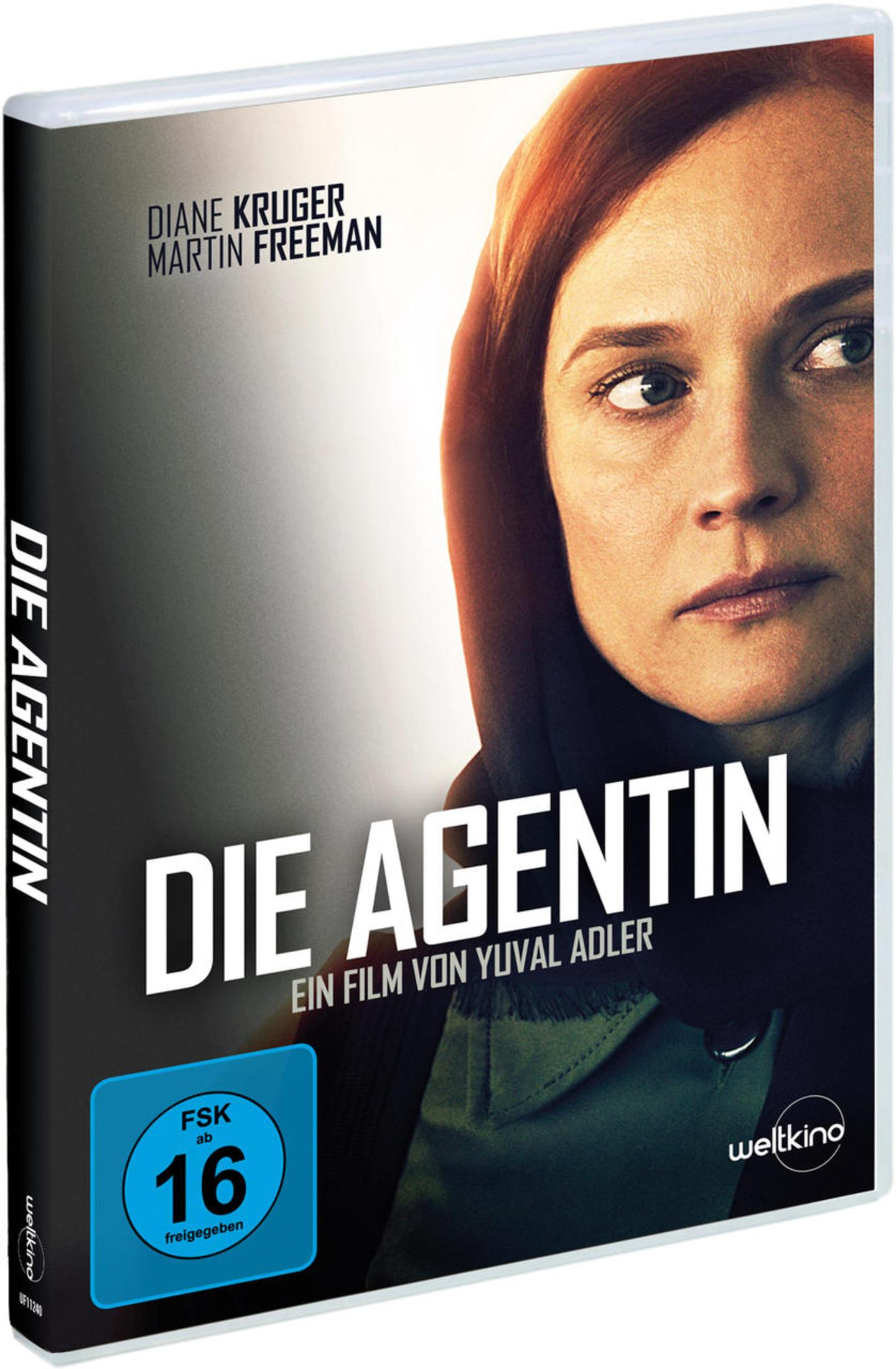 Blu-ray-Hülle des Films Die Agentin mit Diane Kruger und Martin Freeman und dem FSK-16-Logo.