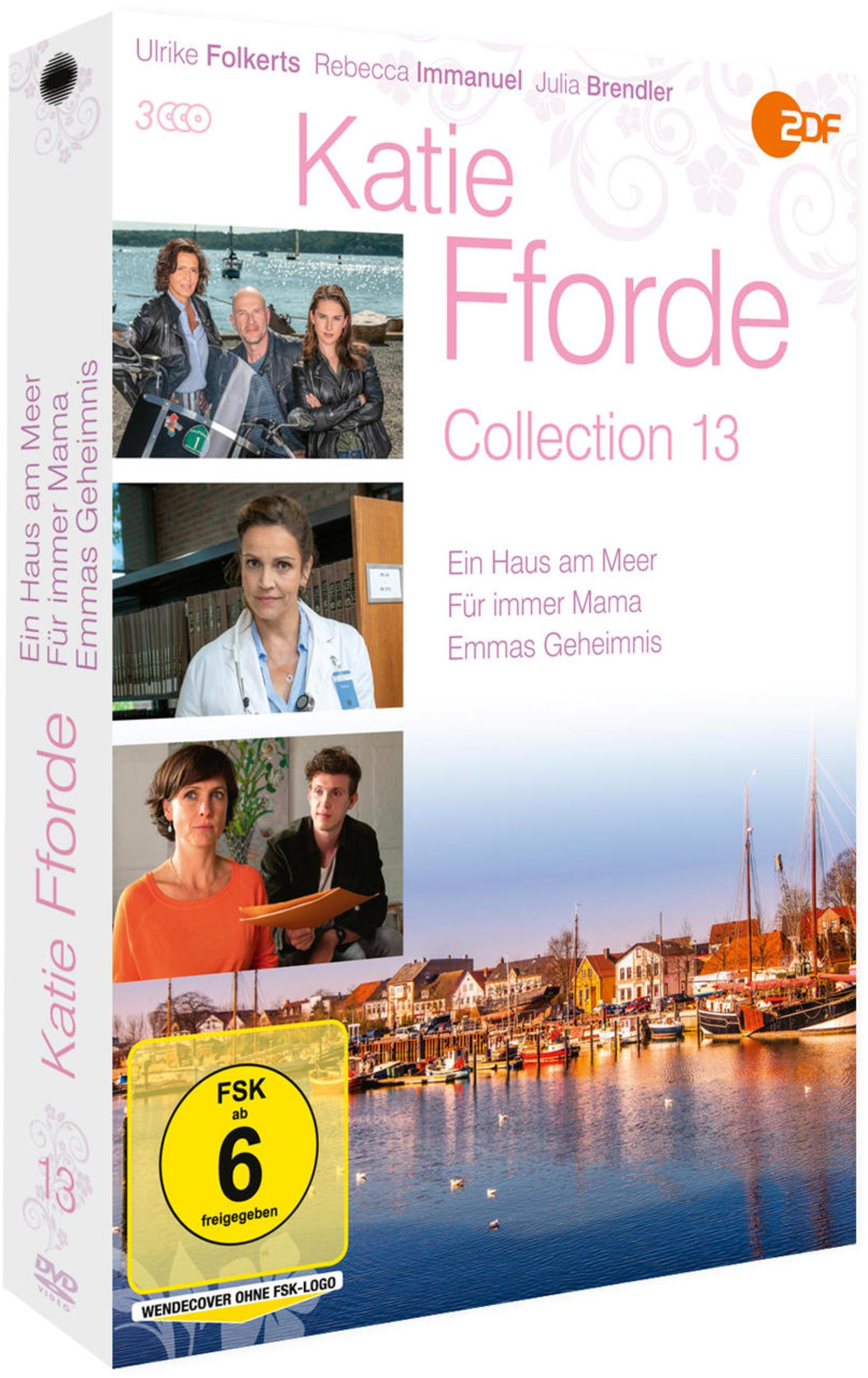 DVD-Cover der Katie Fforde Collection 13 mit drei Szenenfotos und Hafenansicht.