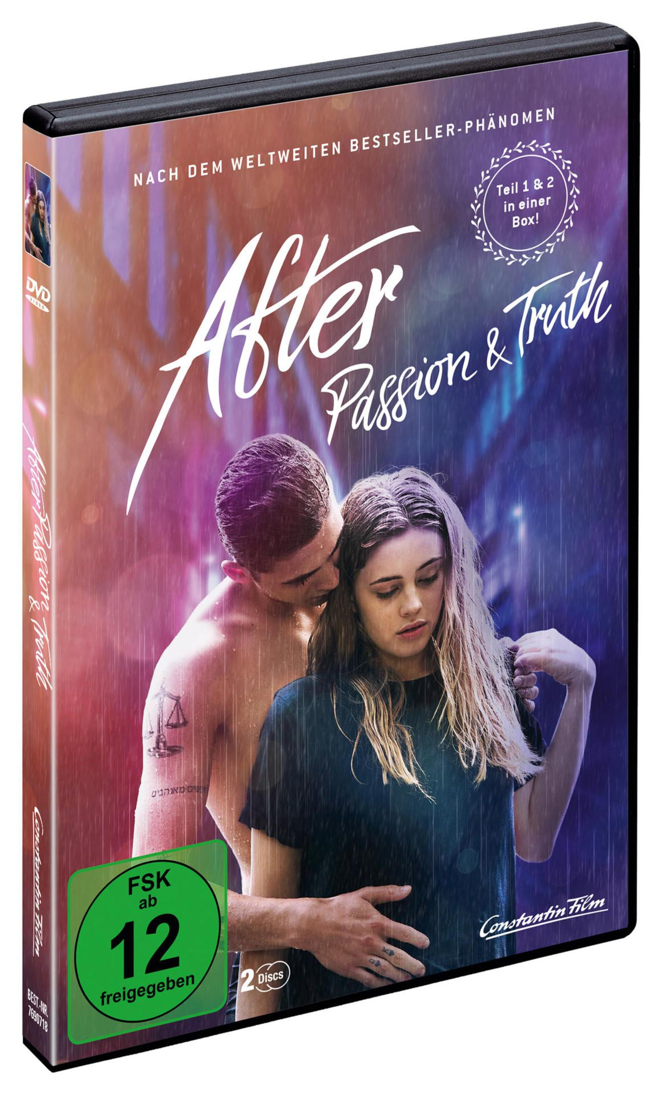 DVD-Hülle von After Passion & Truth mit einem Paar im Regen und FSK-12-Logo.