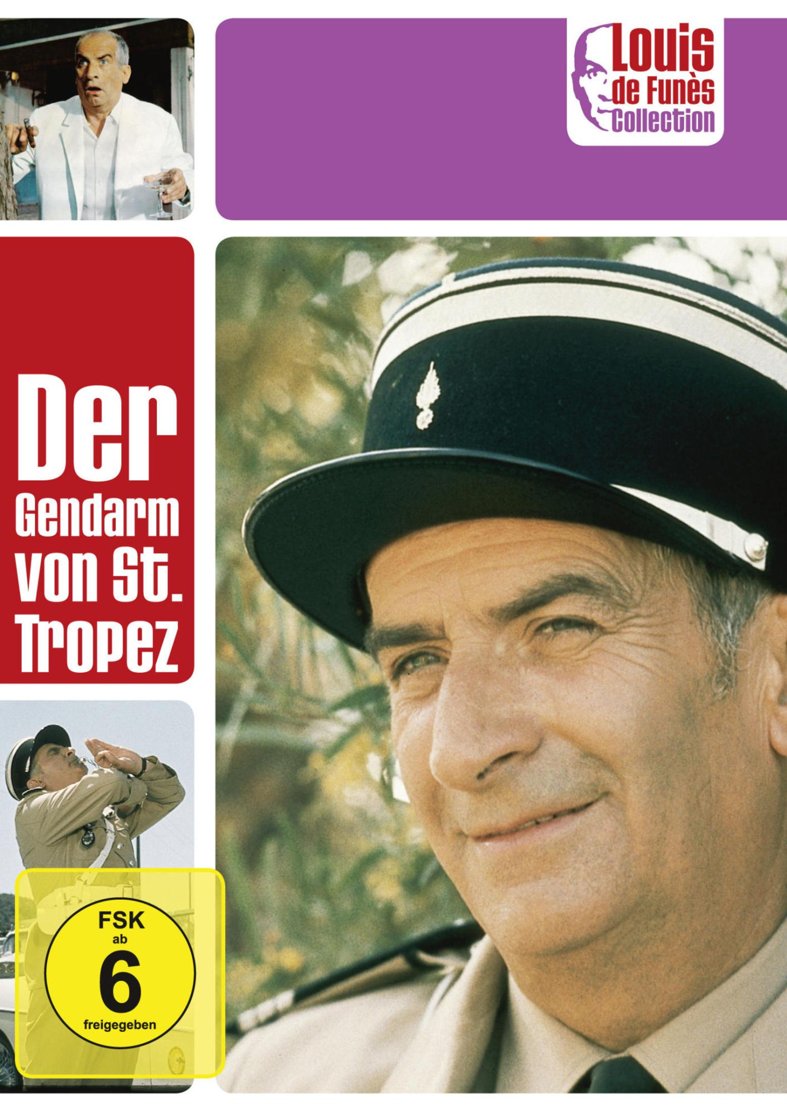 DVD-Cover von Der Gendarm von St. Tropez mit Louis de Funès in der Hauptrolle als Gendarm.