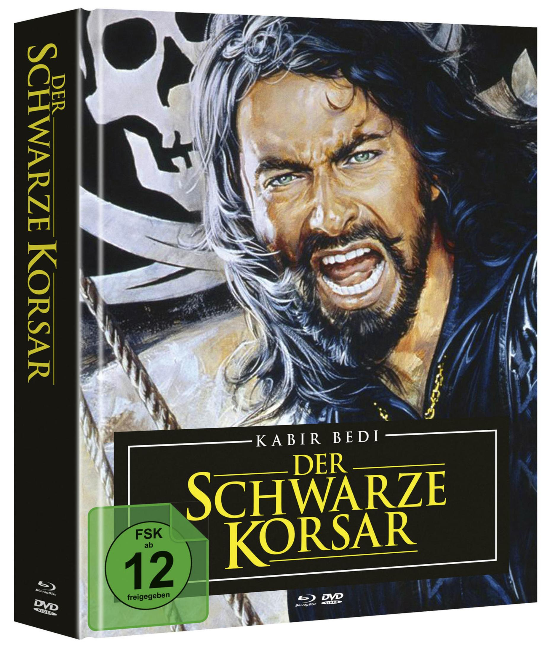 Il Corsaro Nero, copertina DVD con Kabir Bedi a tema pirata.