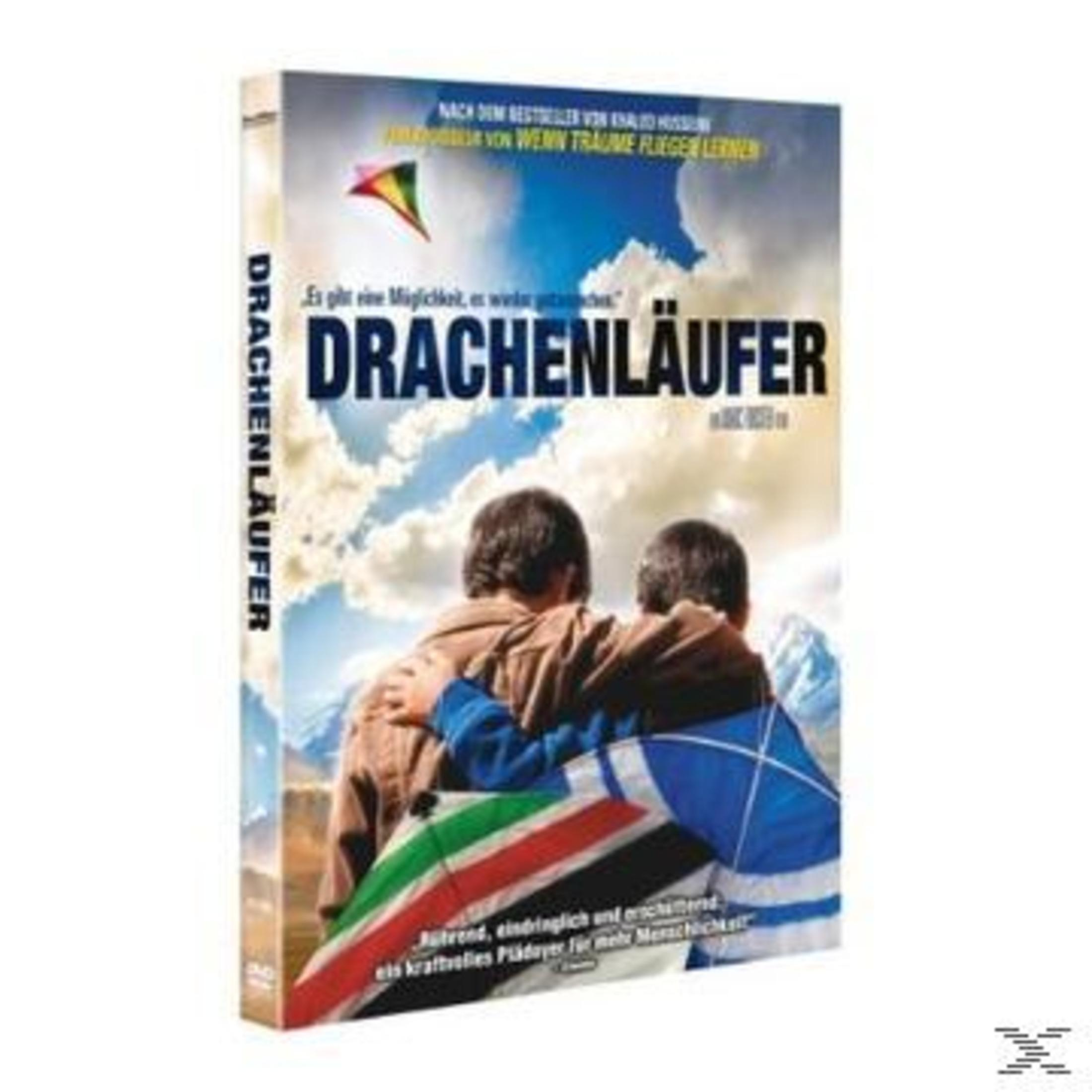 Drachenläufer DVD-Box-Art mit zwei Jungen mit einem Drachen.