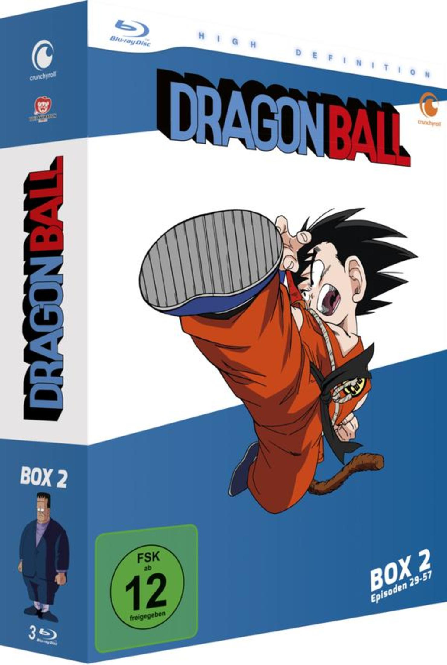 Un coffret Dragon Ball avec un personnage animé sur la couverture.