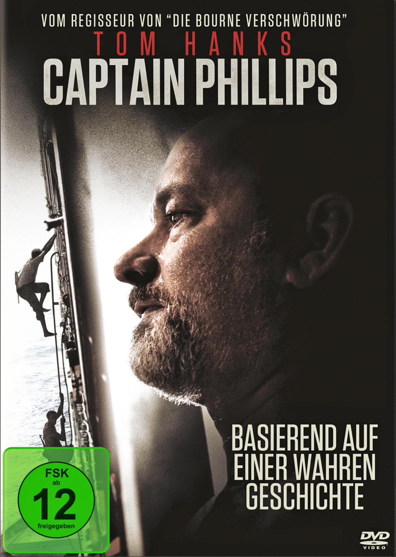 Filmplakat: Tom Hanks in Captain Phillips. Basierend auf einer wahren Geschichte.