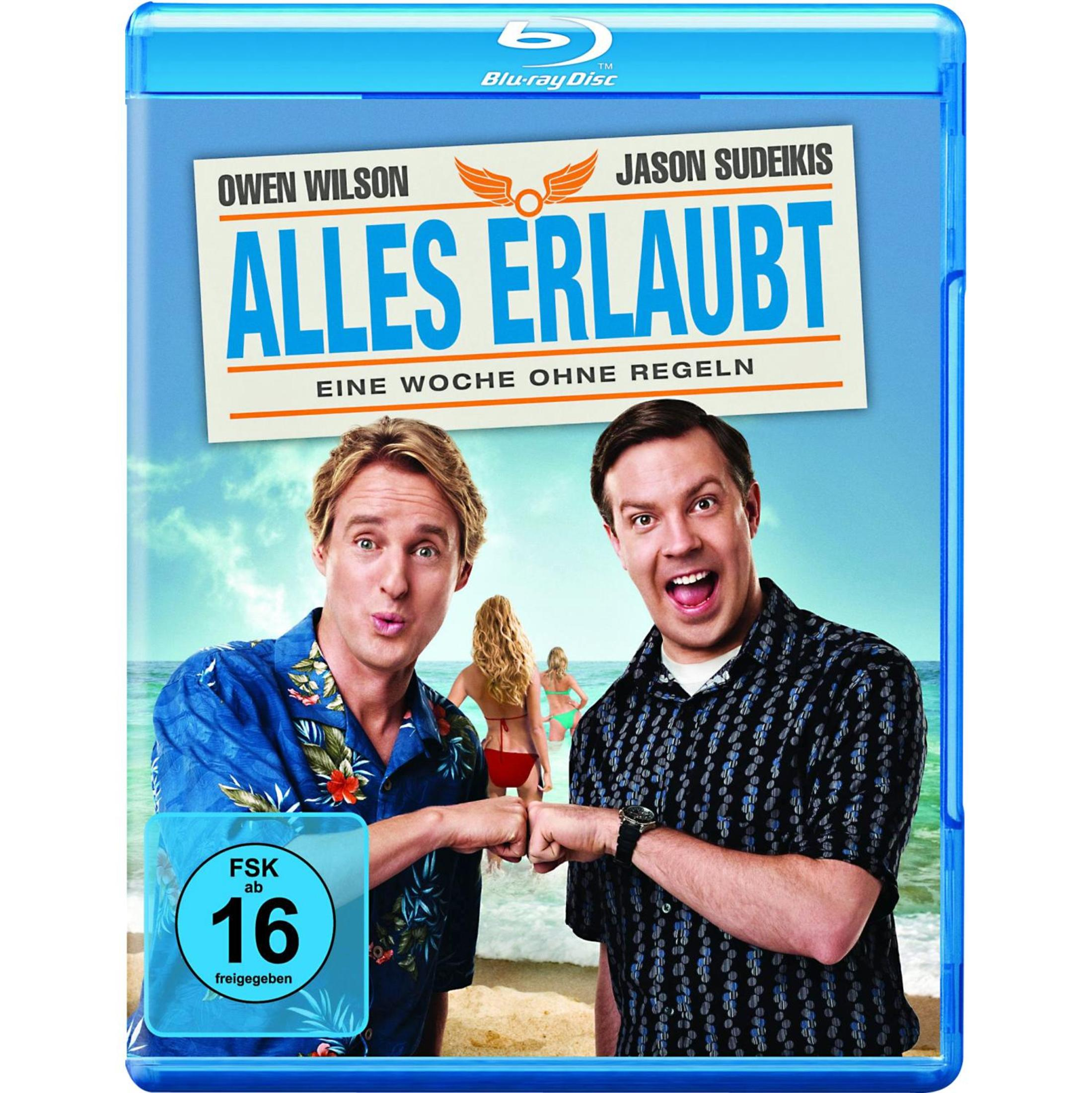 Das Cover einer Blu-ray Disc Alles Erlaubt. Zwei Männer machen einen Faustgruß.