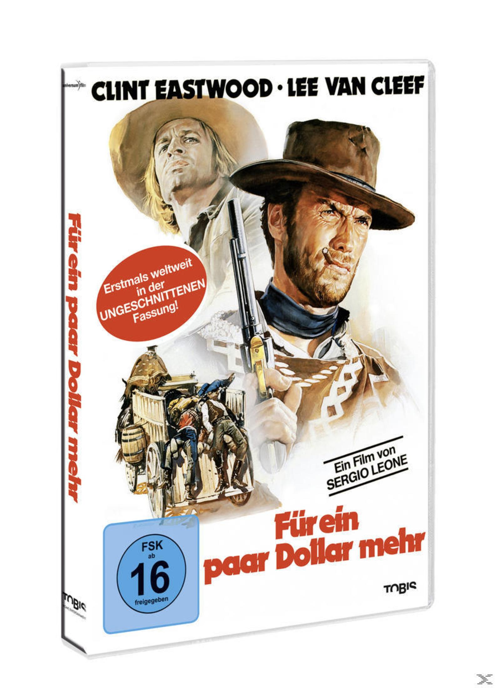 DVD-Cover von Für ein paar Dollar mehr mit Clint Eastwood und Lee Van Cleef.