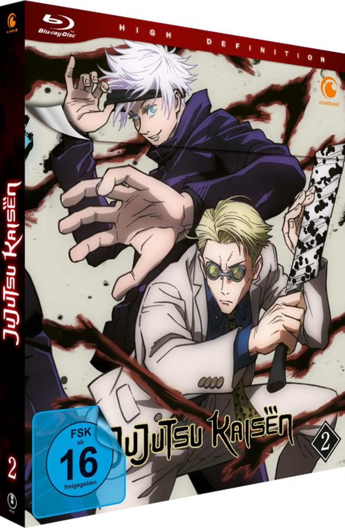 Copertina anime: Due uomini, uno con capelli bianchi, l'altro biondo, in azione.