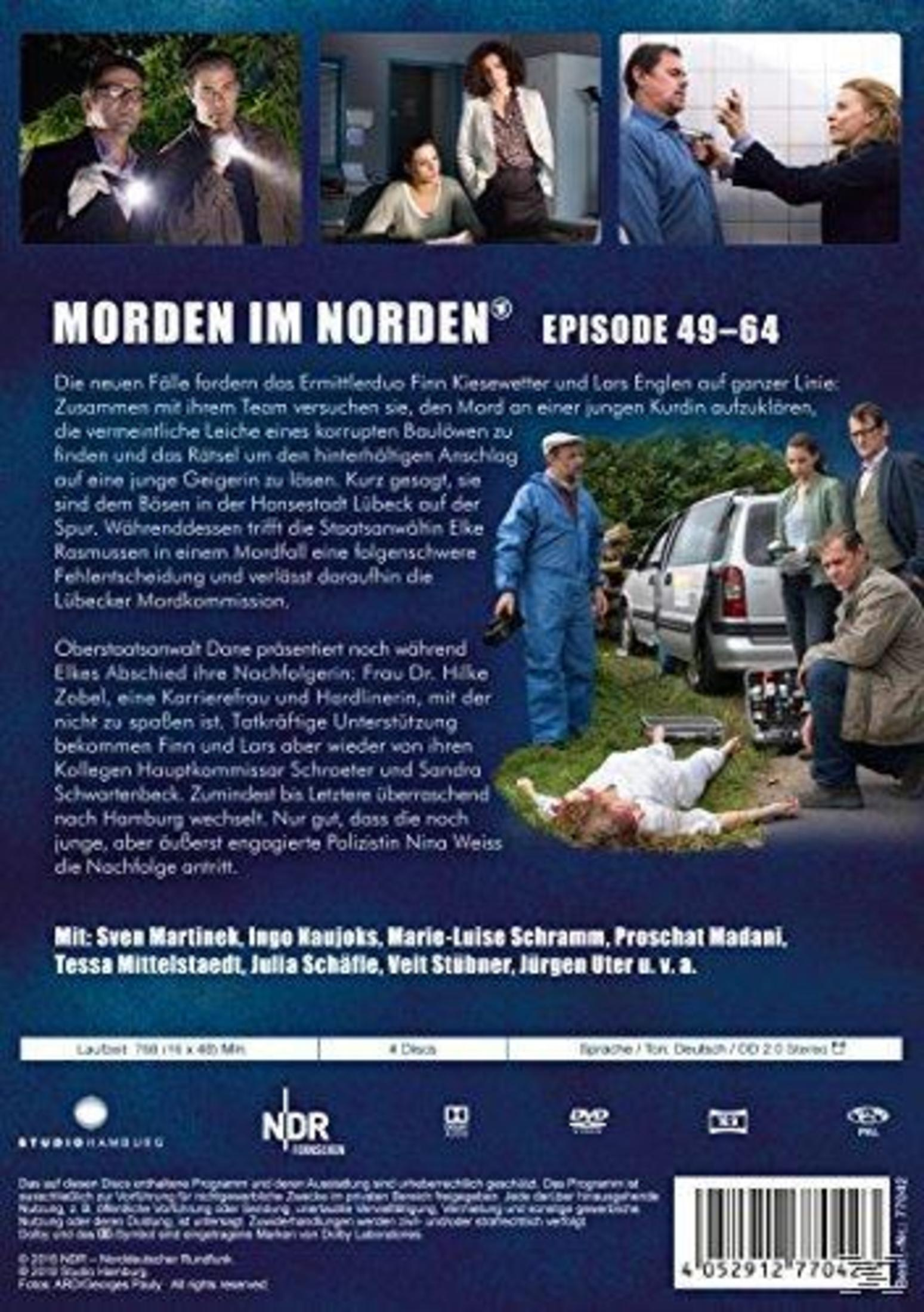 DVD-Hülle der Serie Morden im Norden mit Bildern von Ermittlern, Text und Barcode.