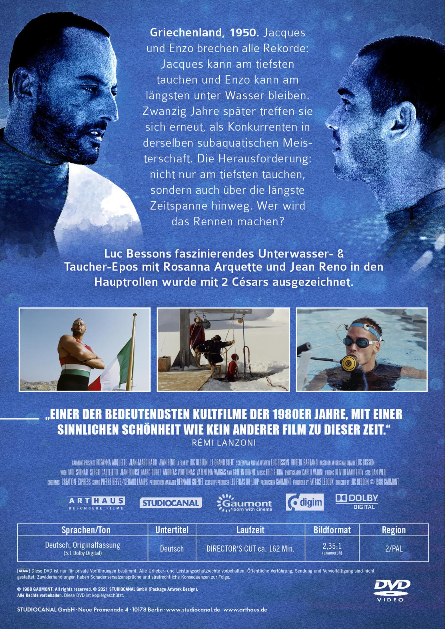 Im Rausch der Tiefe - Le Grand Bleu (DVD) DVD