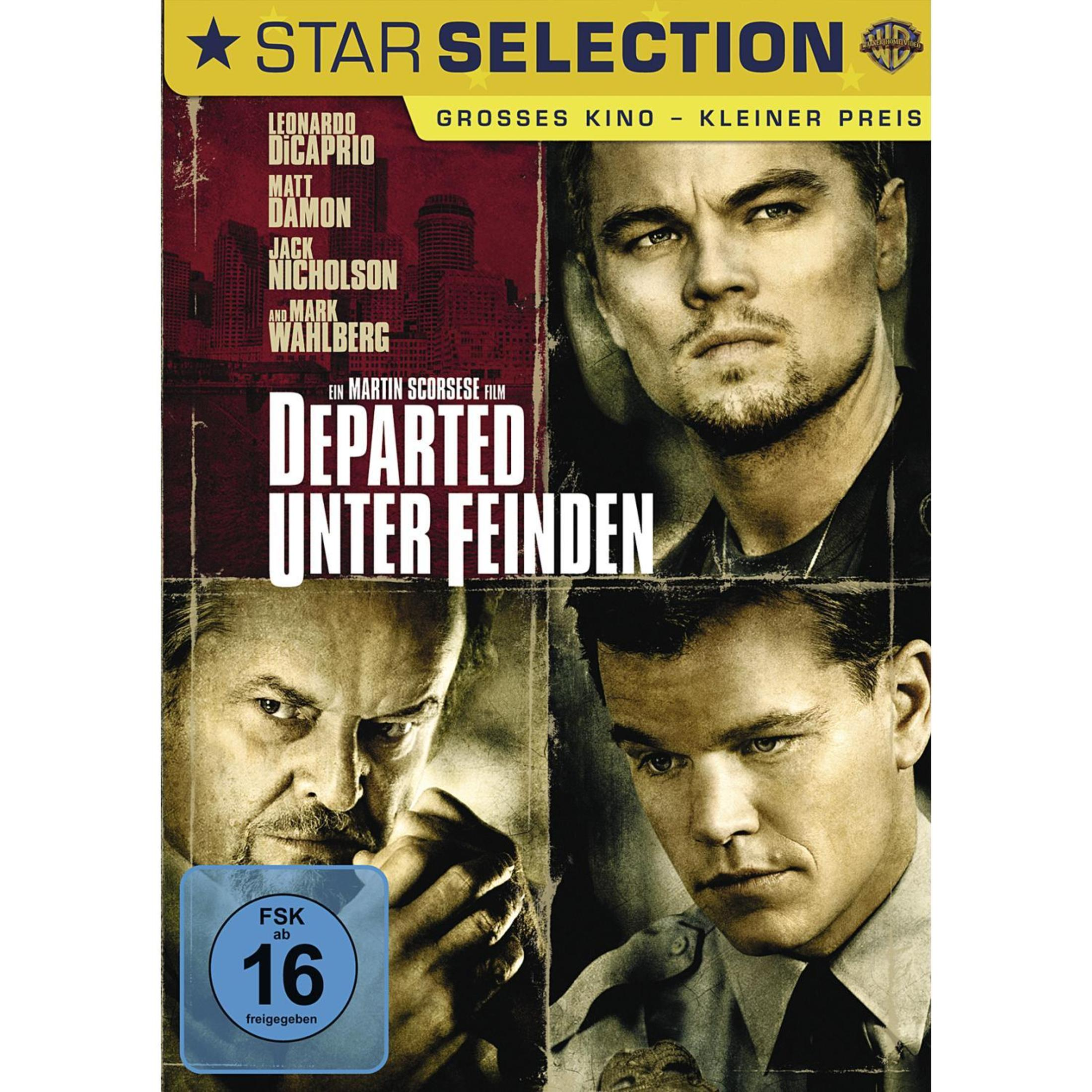 DVD-Cover mit Leonardo DiCaprio, Matt Damon, Jack Nicholson und Mark Wahlberg.