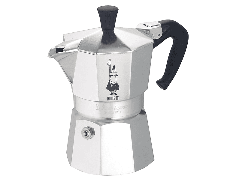 BIALETTI 1164 MOKA EXPRESS 4 TASSEN Espressokocher Silber