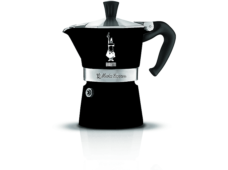 BIALETTI 4952 MOKA EXPRESS BLACK3 TASSEN Espressokocher Schwarz