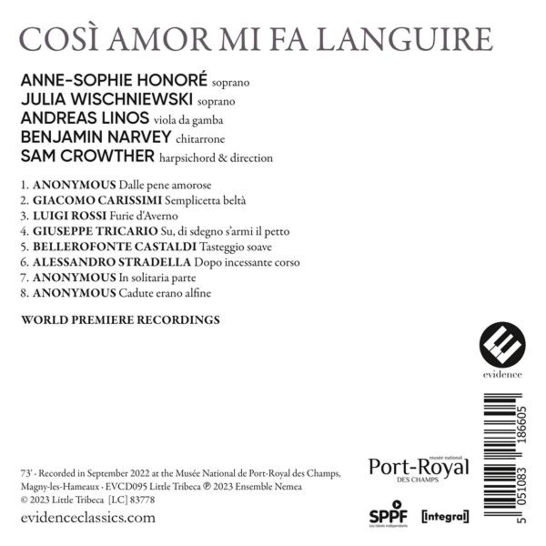 Copertina dell'album con testo e nomi degli artisti. Testo nero su sfondo bianco. È visibile uno spartito musicale.
