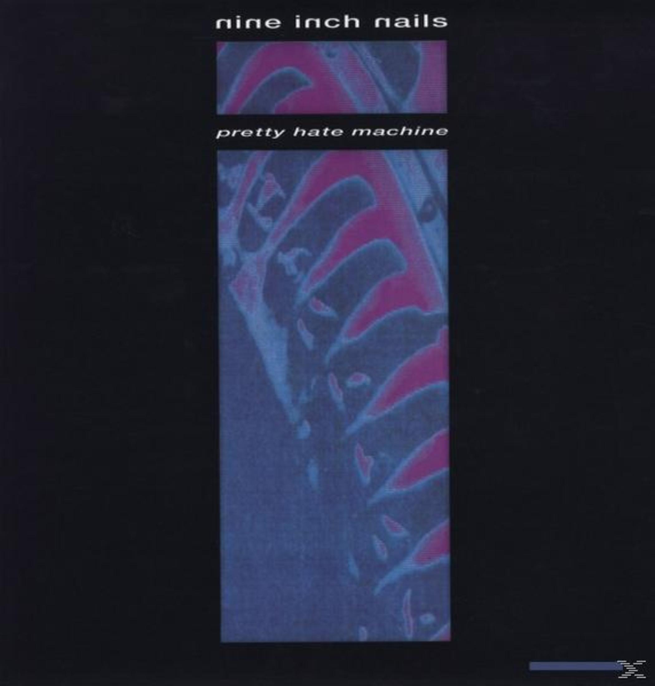 Copertina dell'album dei Nine Inch Nails. Design verticale con testo e forme astratte.
