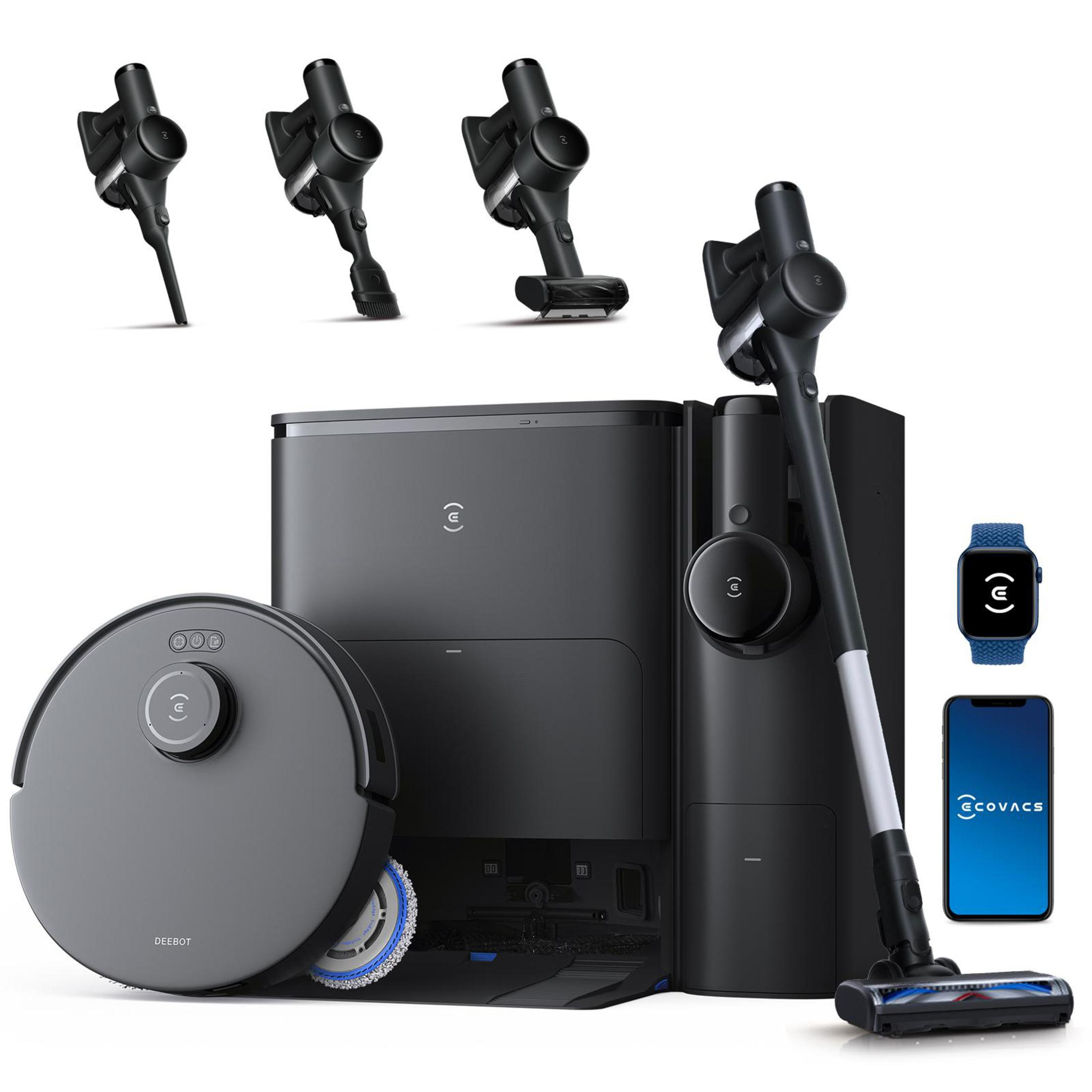 Kompletny system czyszczenia z odkurzaczem, robotem i akcesoriami.