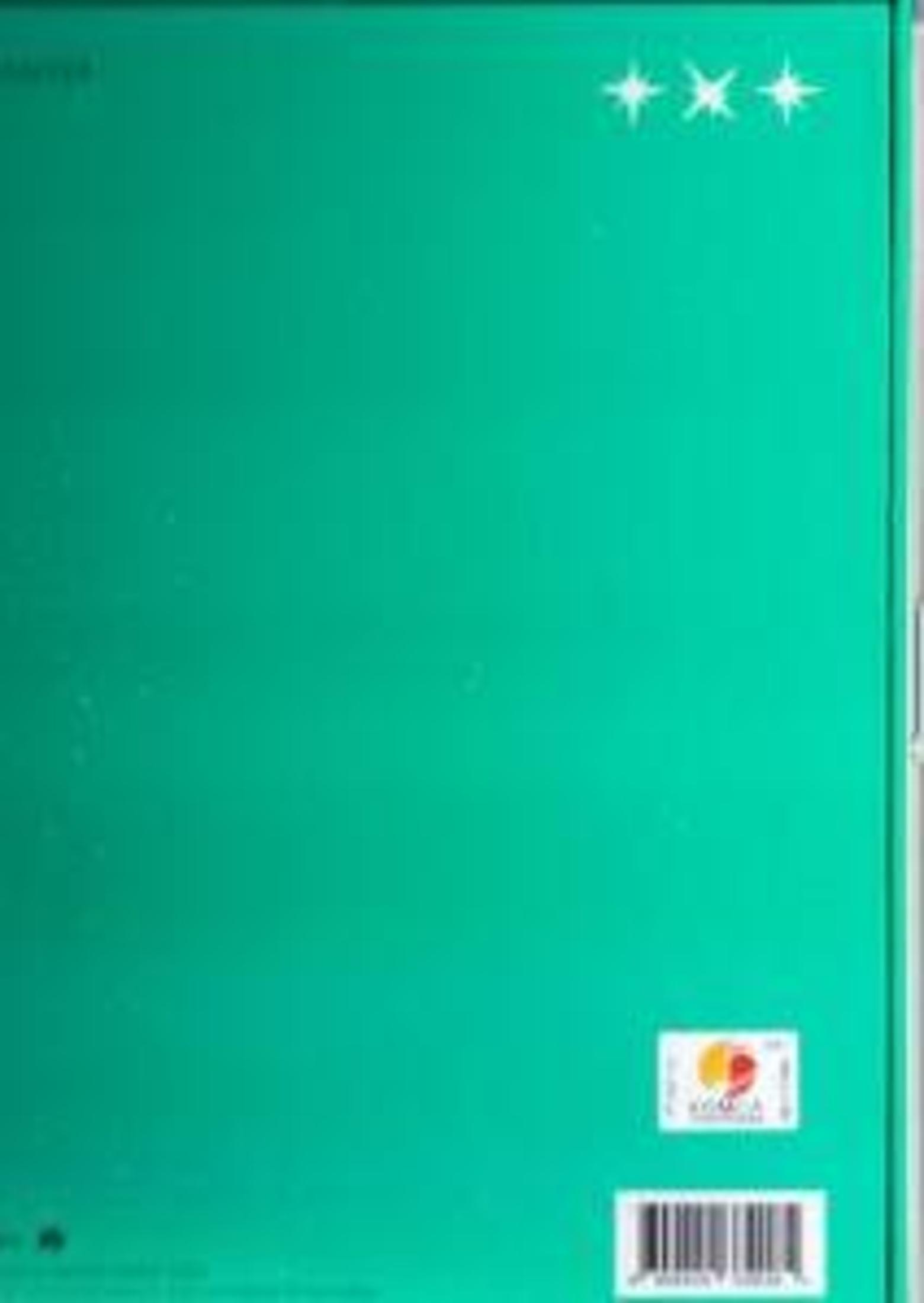 La copertina di un cofanetto CD. La copertina è verde e ci sono tre stelle in alto. Il retro di un cofanetto CD.