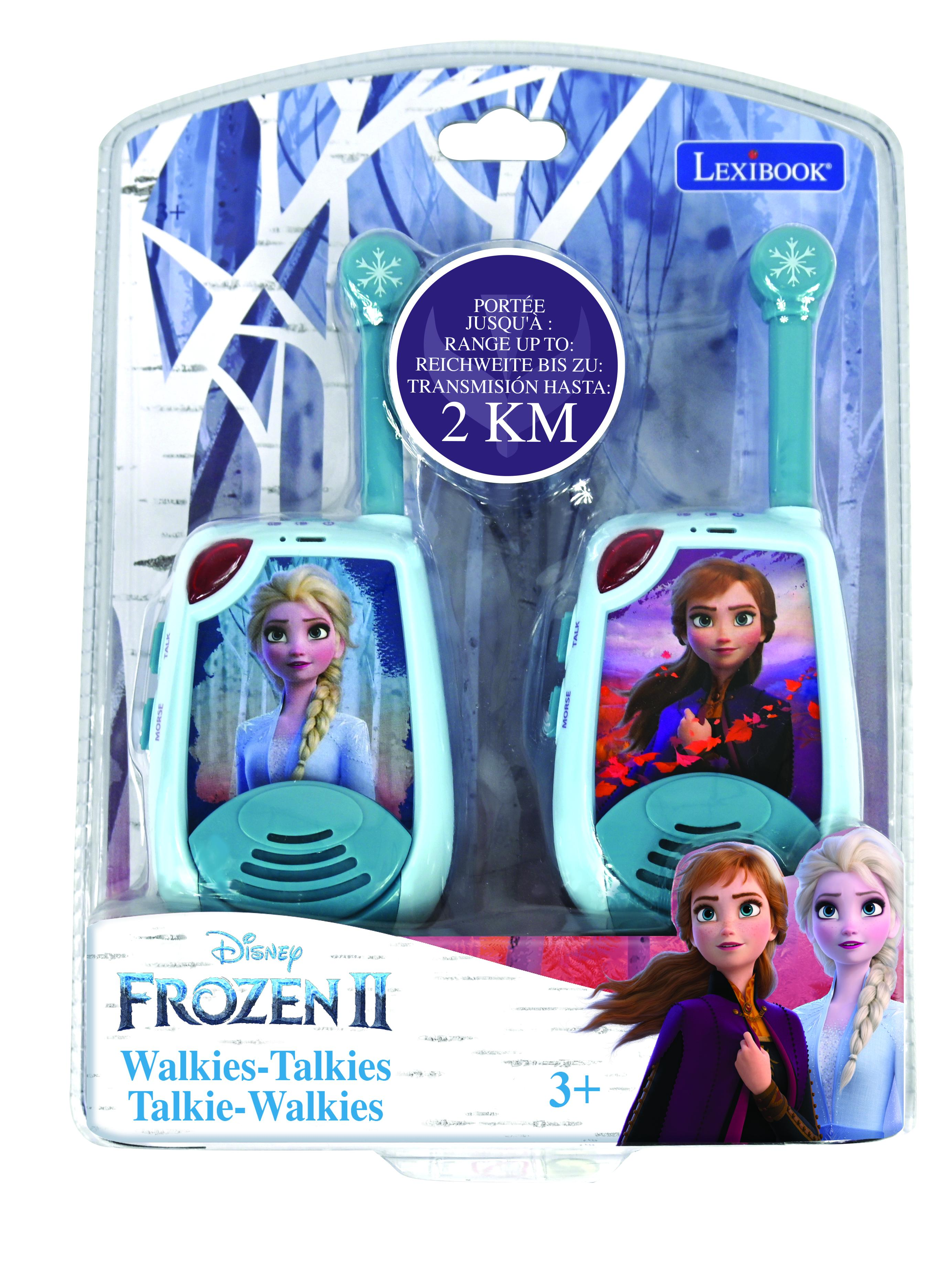 Walkie-talkies Frozen 2, empaquetados.