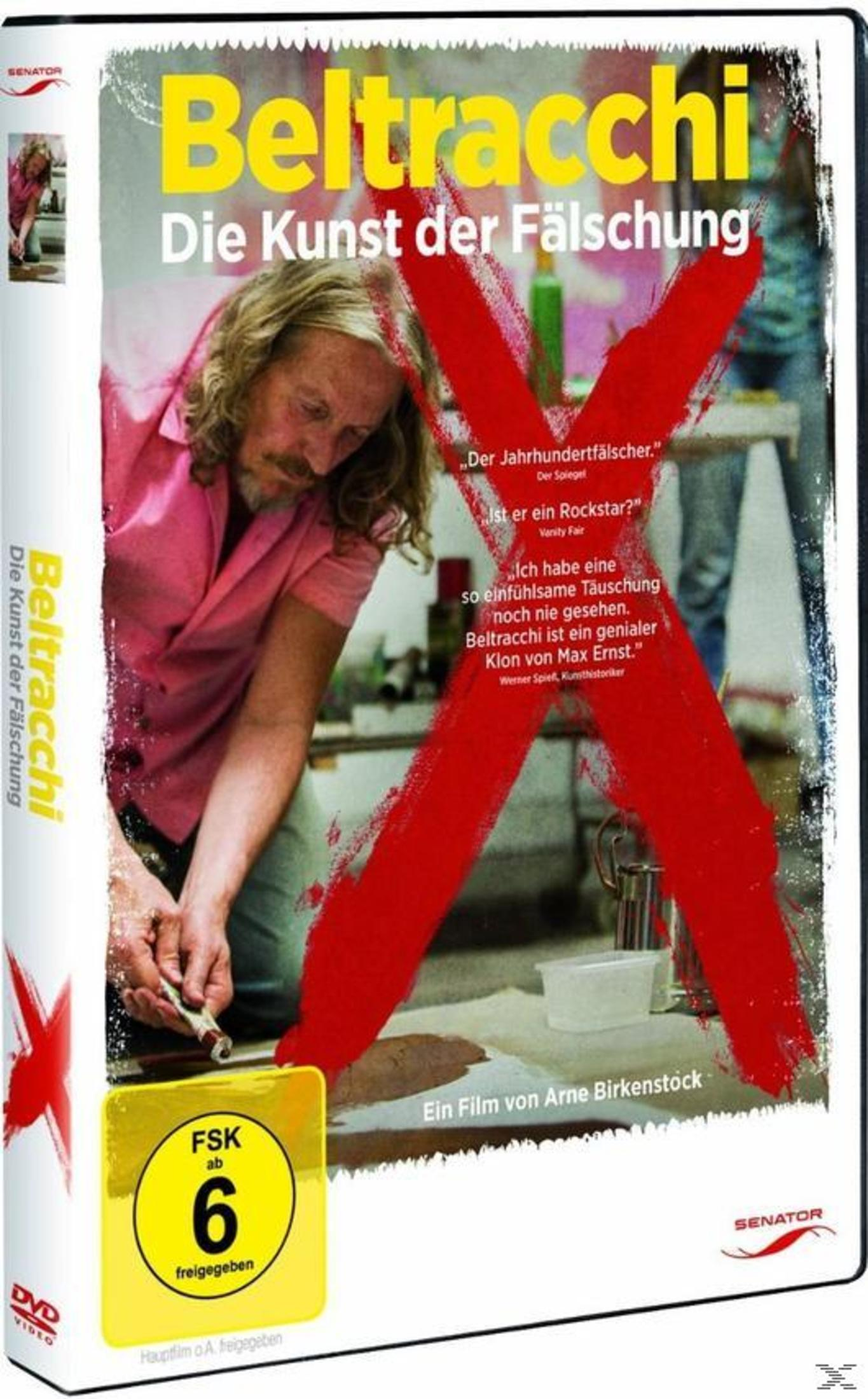DVD-Cover von Beltracchi – Die Kunst der Fälschung mit einem Mann, der malt, und einem großen roten X.