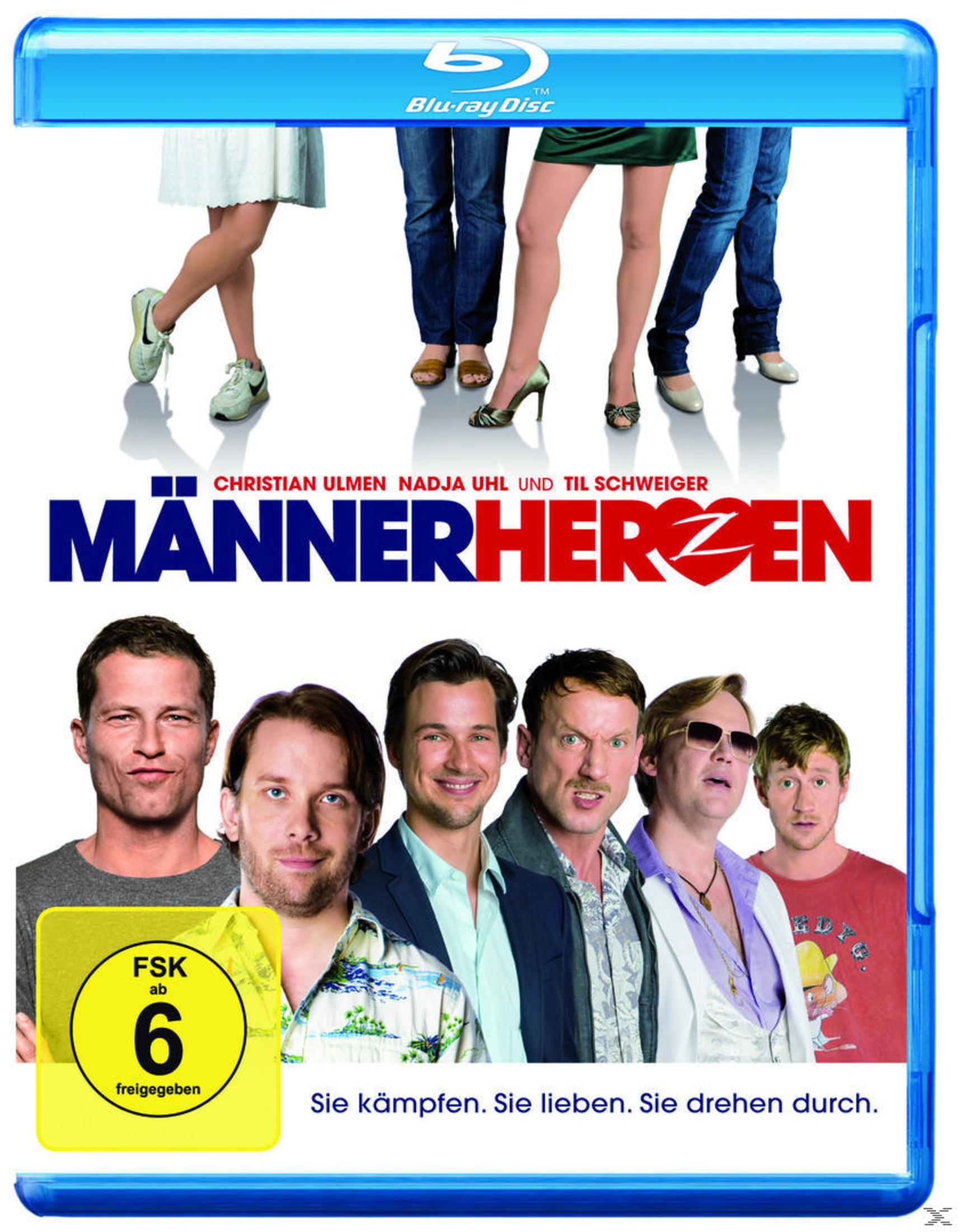 Männerherzen DVD-Cover. Gruppe von Männern. Titel: Männerherzen (Herzen der Männer).