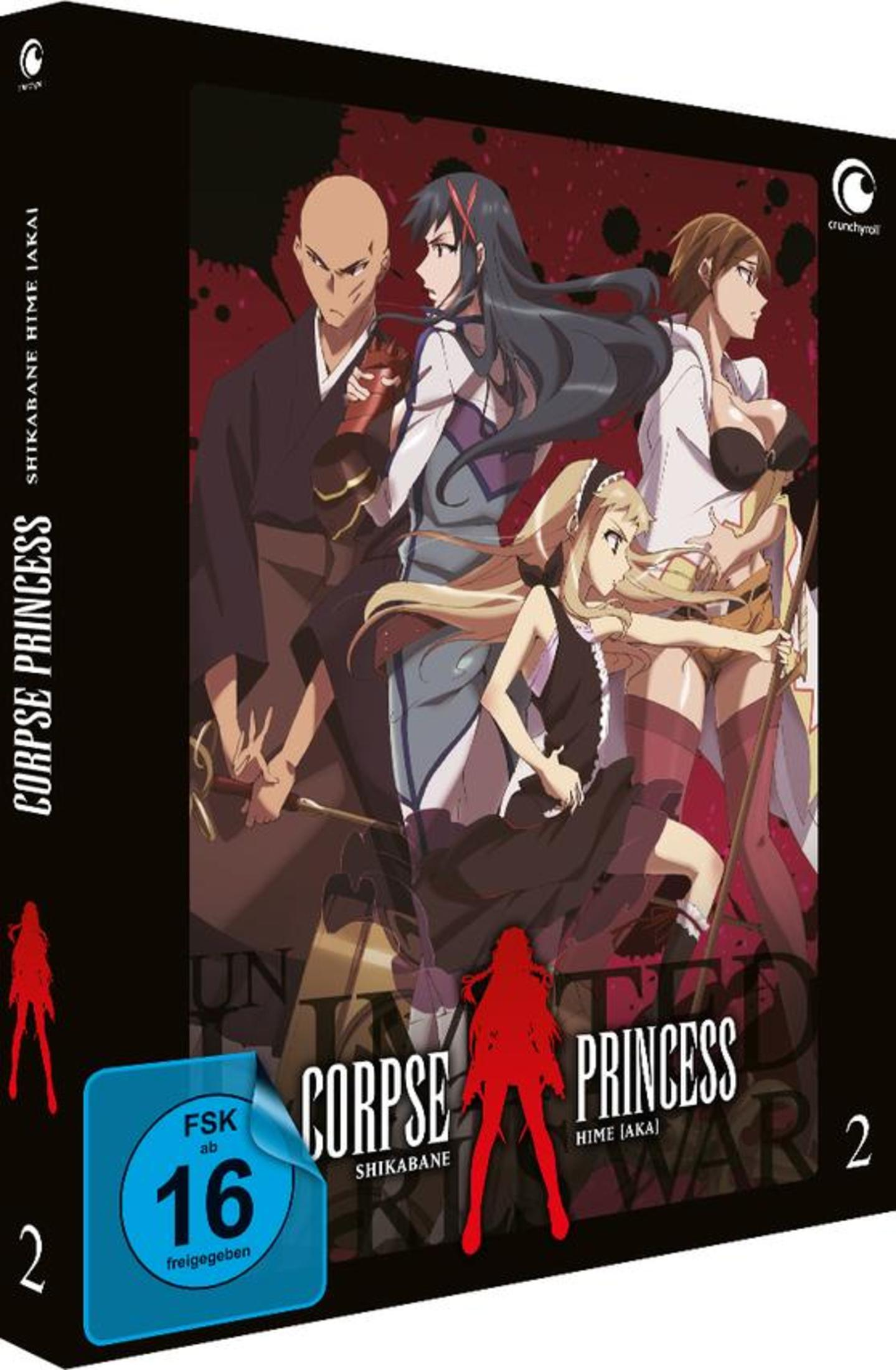 DVD-Hülle für 'Corpse Princess', mit Manga-Illustrationen, Charakteren und Logo.