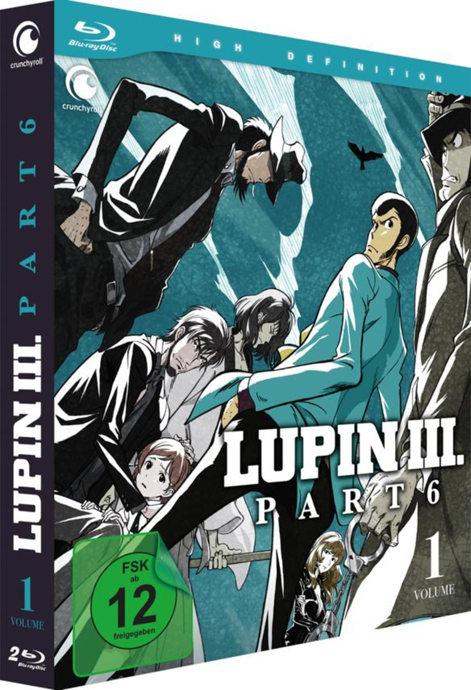 Lupin III Teil 6 Blu-ray Box-Set mit Anime-Charakteren.
