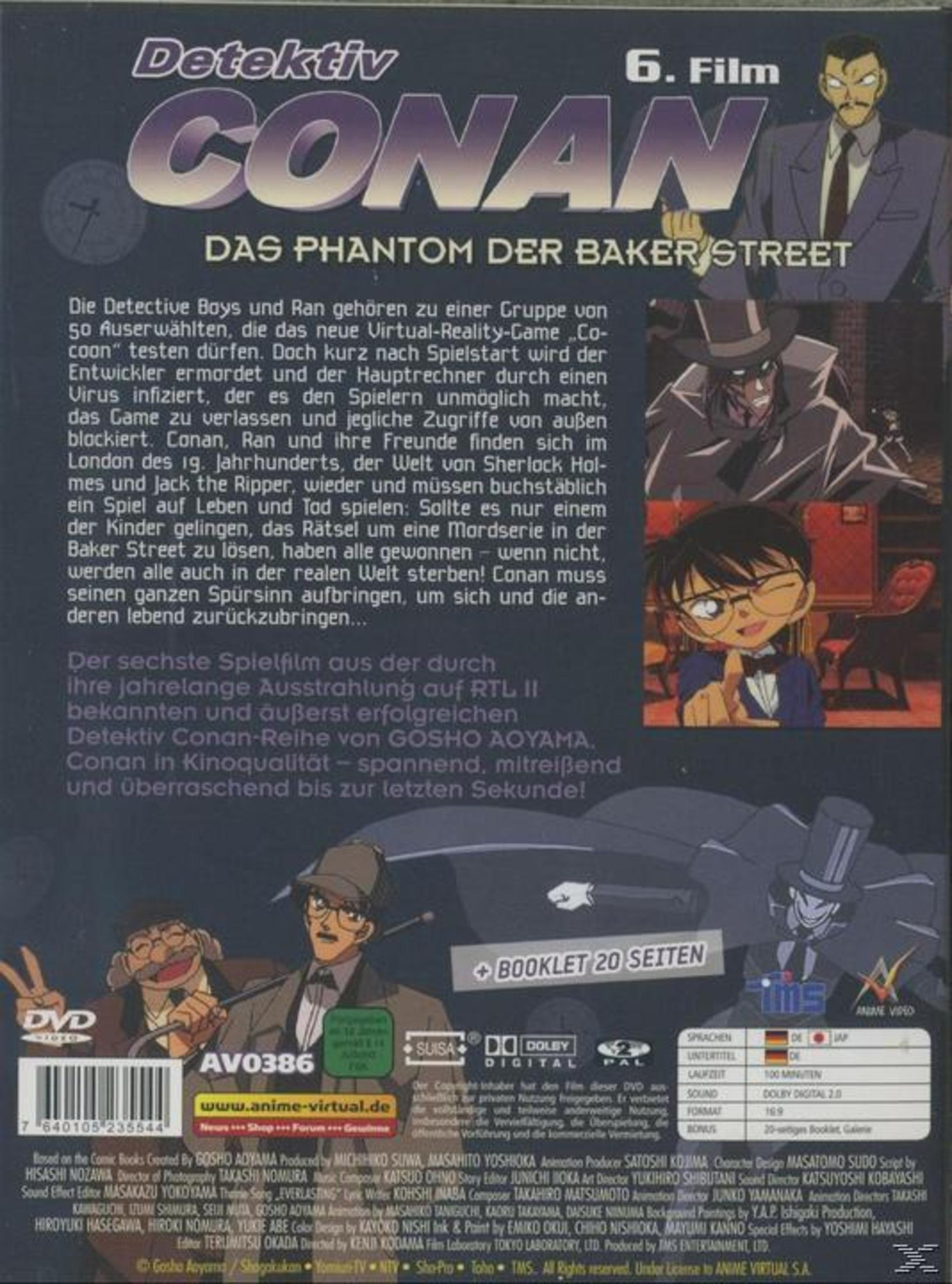 Verso d'un DVD de Détective Conan. Montre des images et du texte du film.