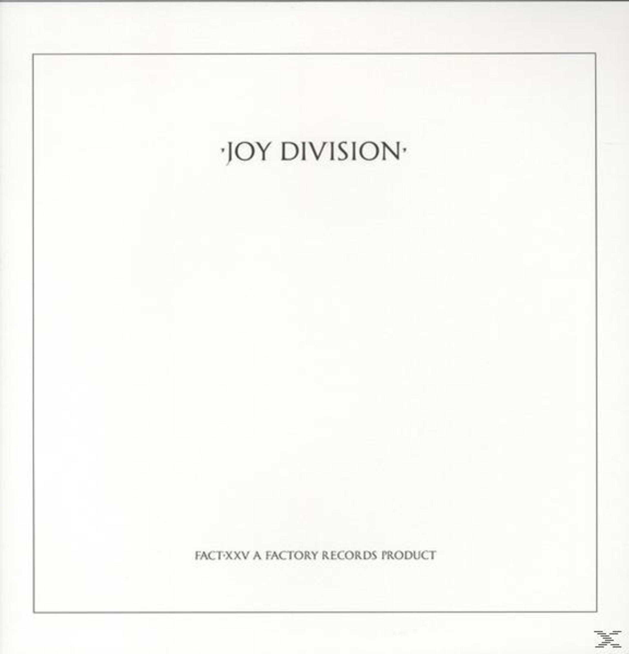 Copertina dell'album con le parole 'Joy Division' su sfondo bianco.