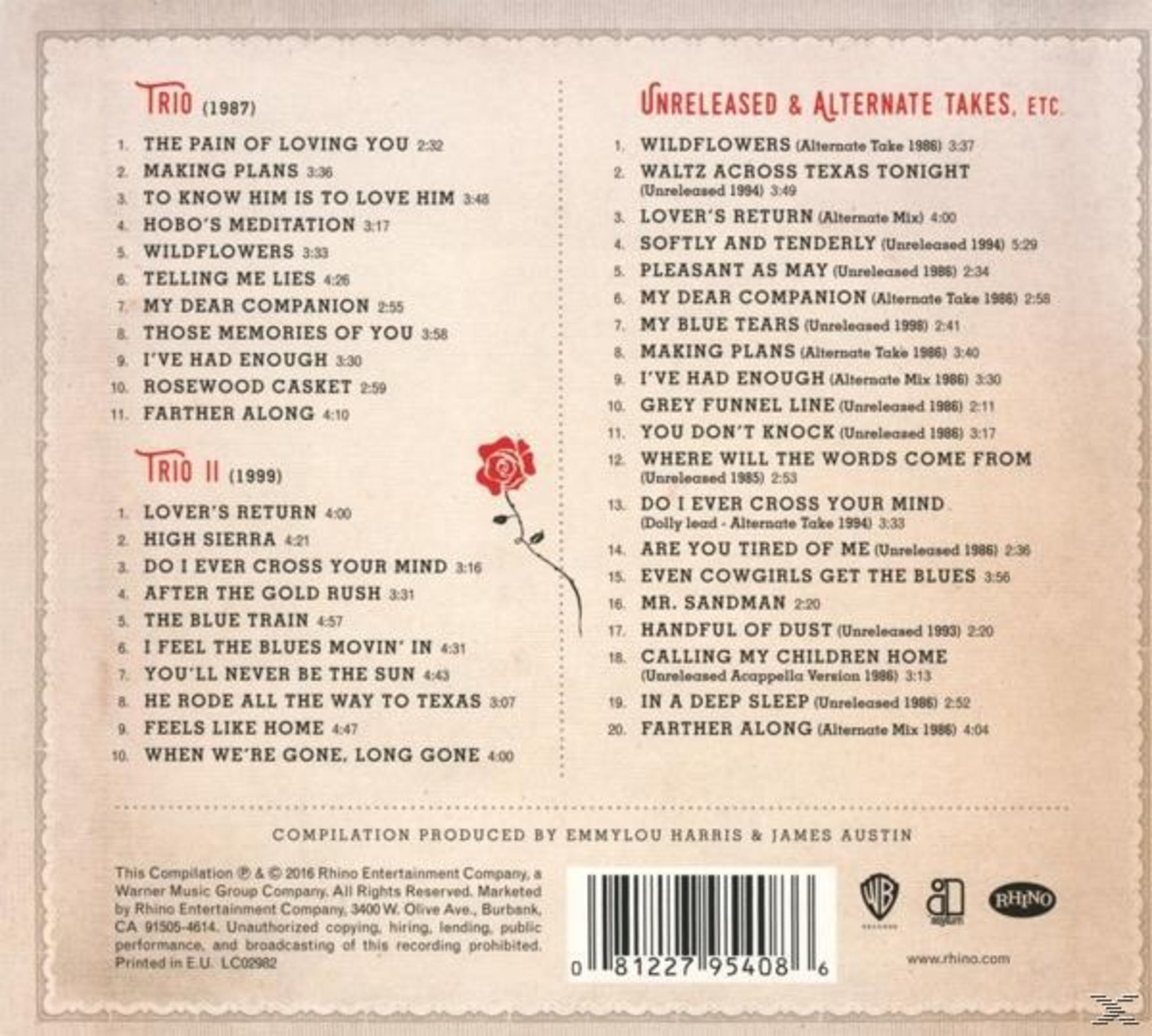 Album cover with a list of songs and credits, including a Warner Bros. Records logo and Rhino Records.