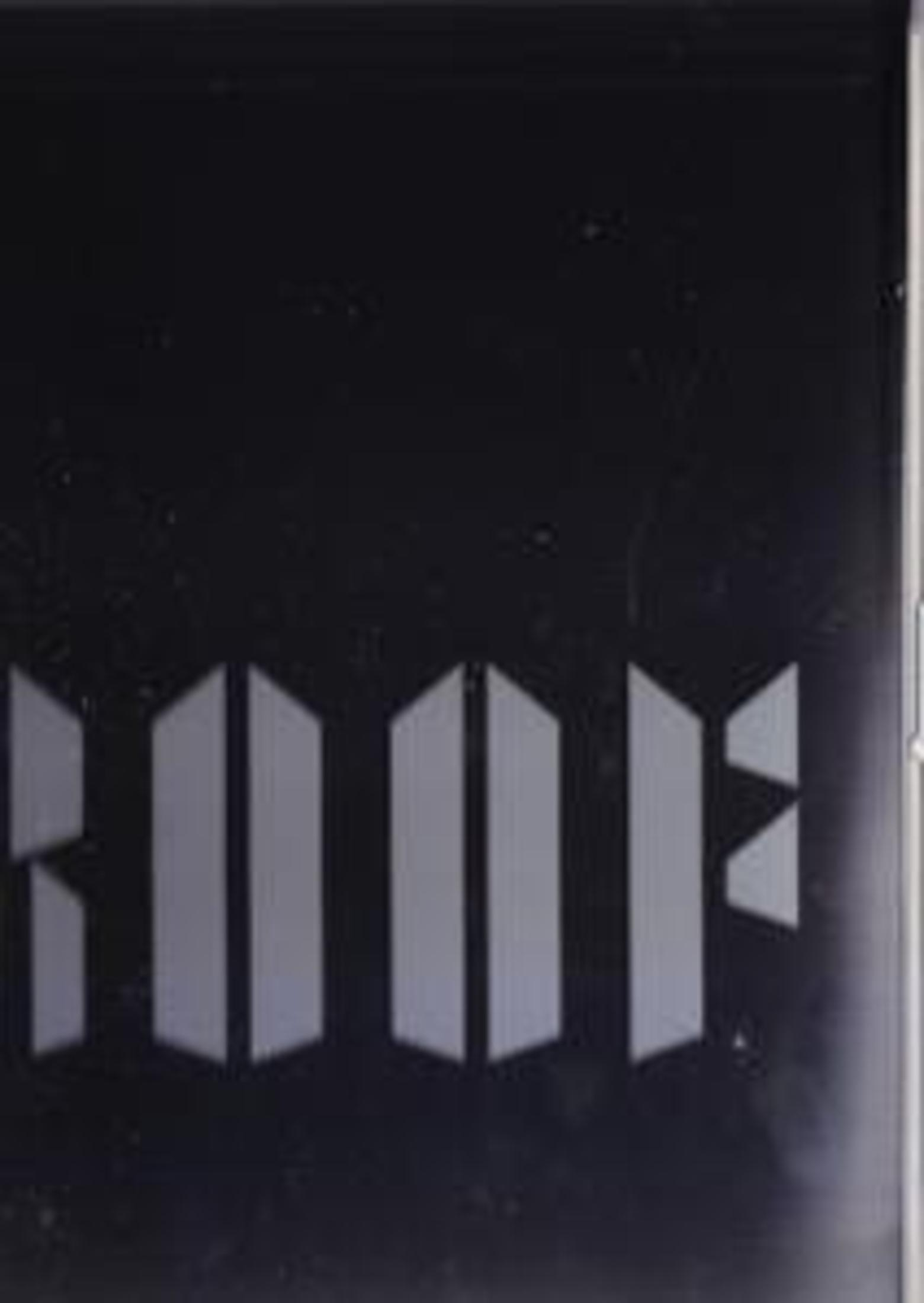 Album cover with the word BOOF in a geometric design on a black background.