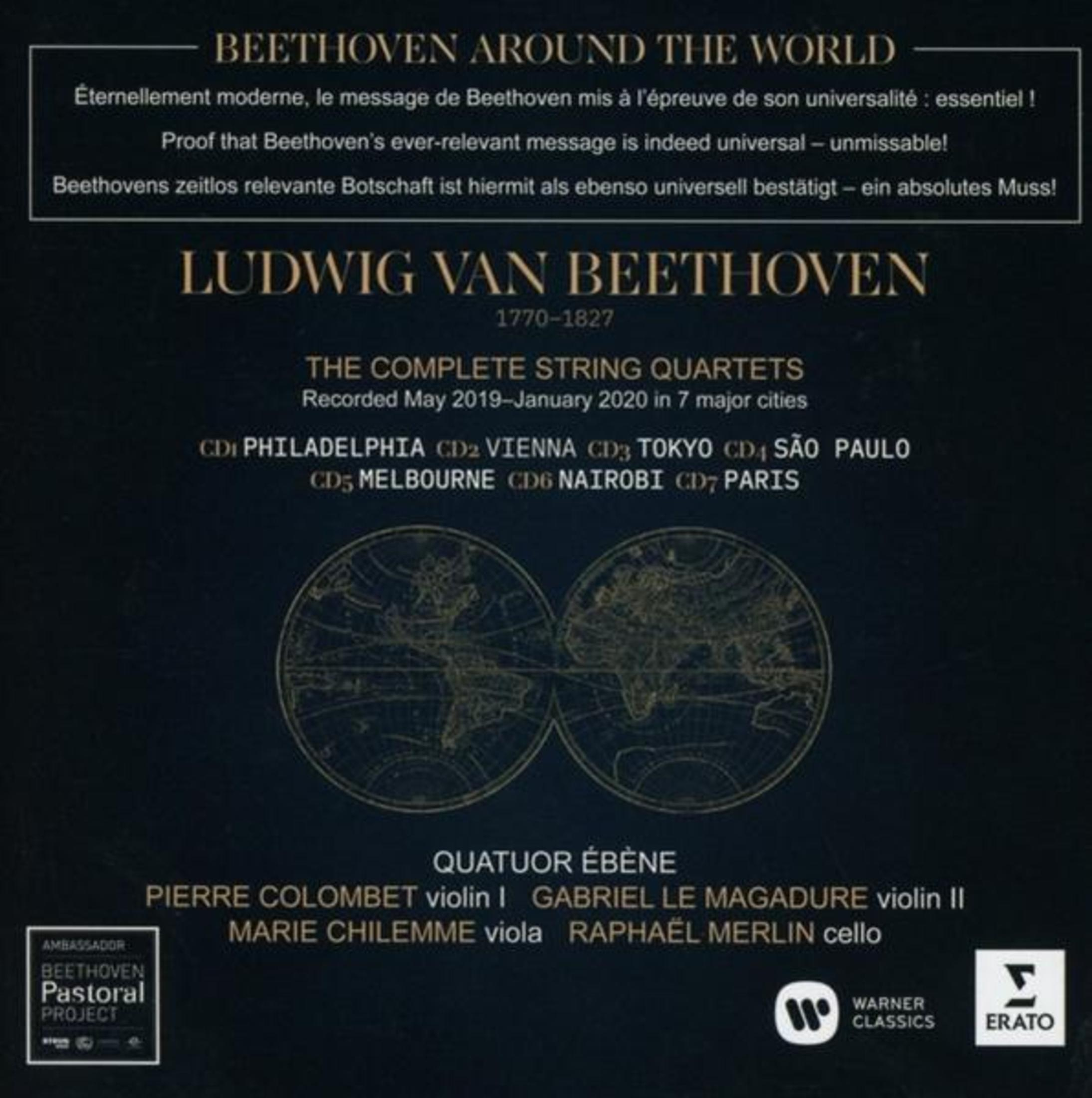 Copertina dell'album. Immagine della Terra e testo: Beethoven Around The World, Ludwig Van Beethoven.