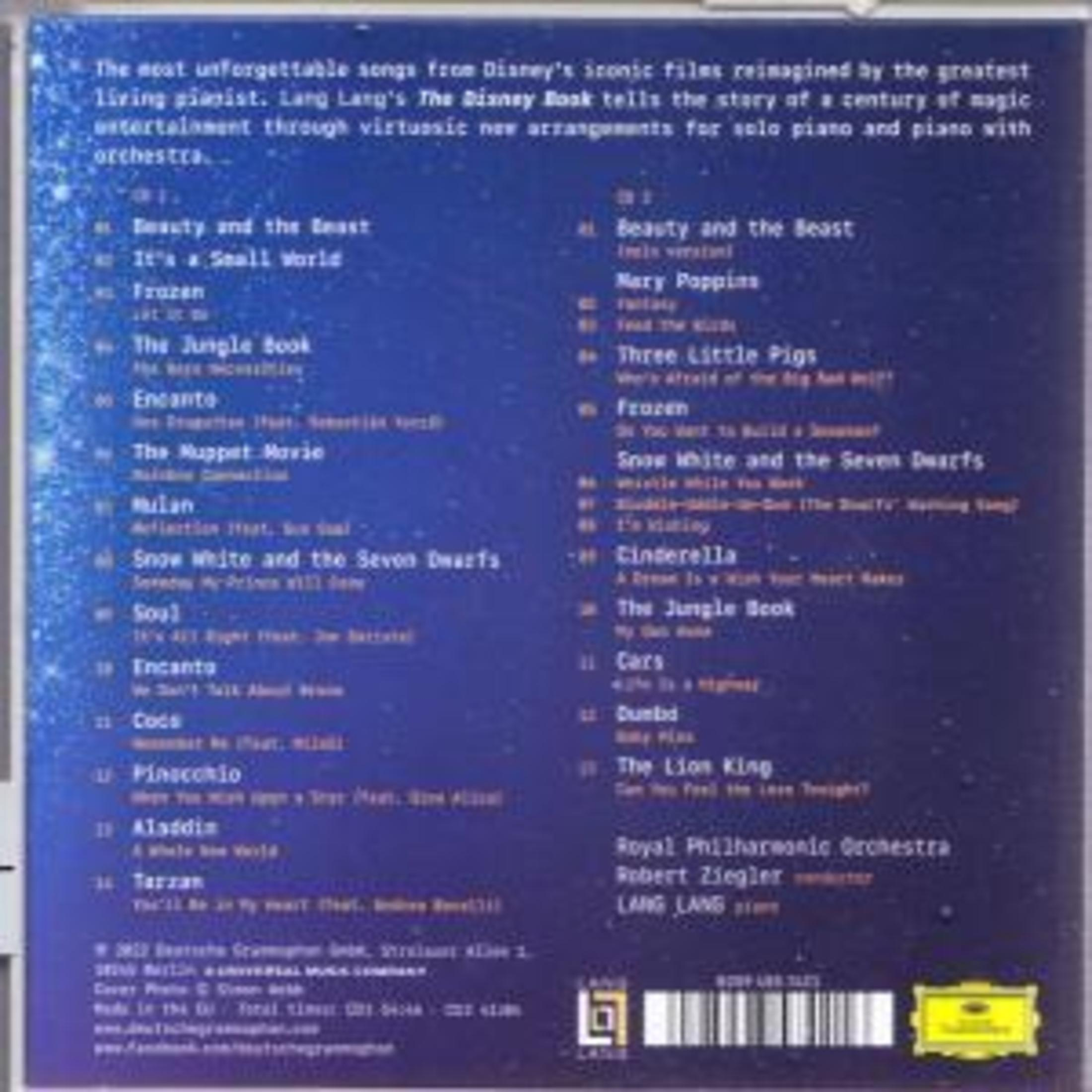 Elenco tracce di un album con canzoni Disney, arrangiate per pianoforte e orchestra.