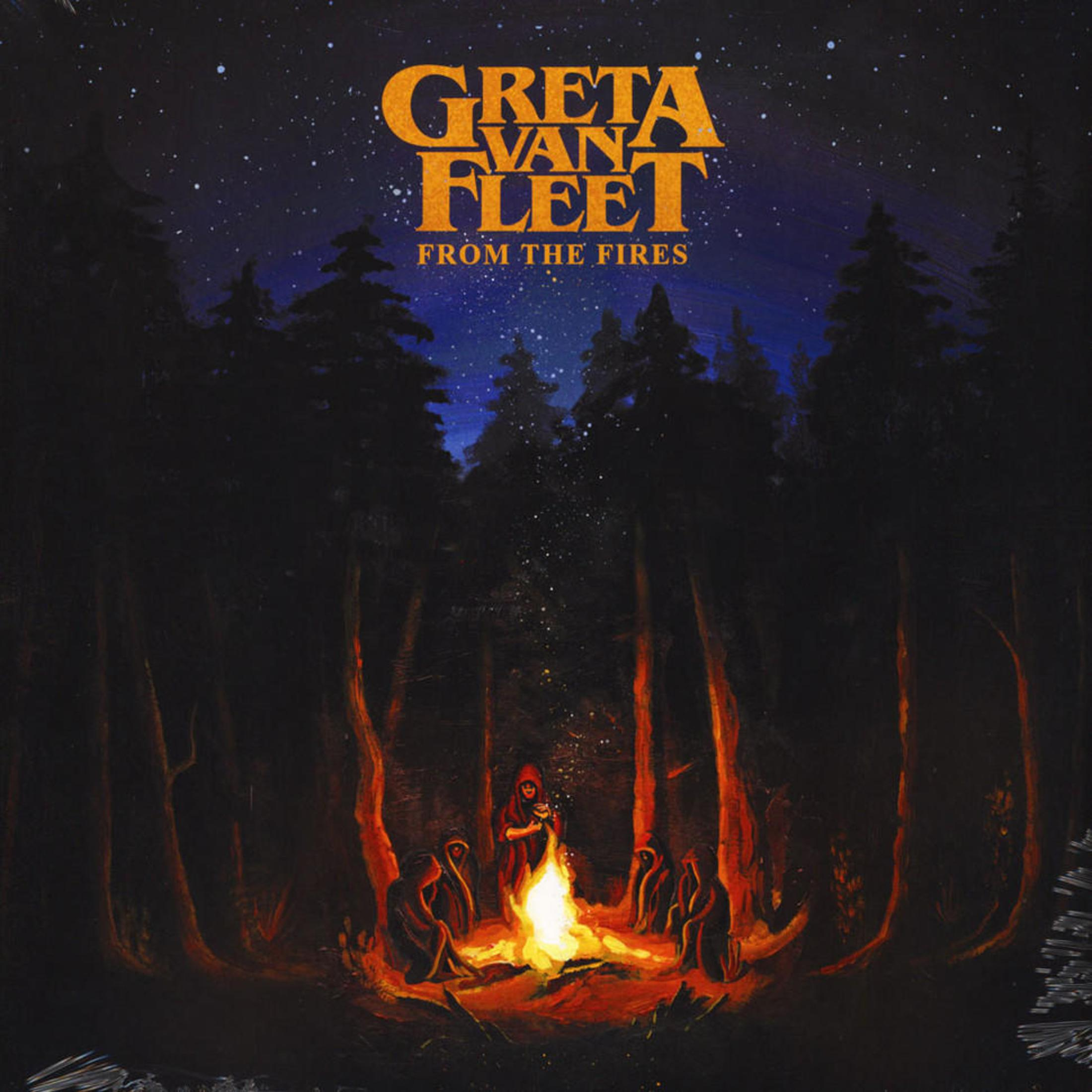 Copertina dell'album. Un gruppo di persone attorno a un fuoco in una foresta. Lo sfondo è un cielo notturno stellato.