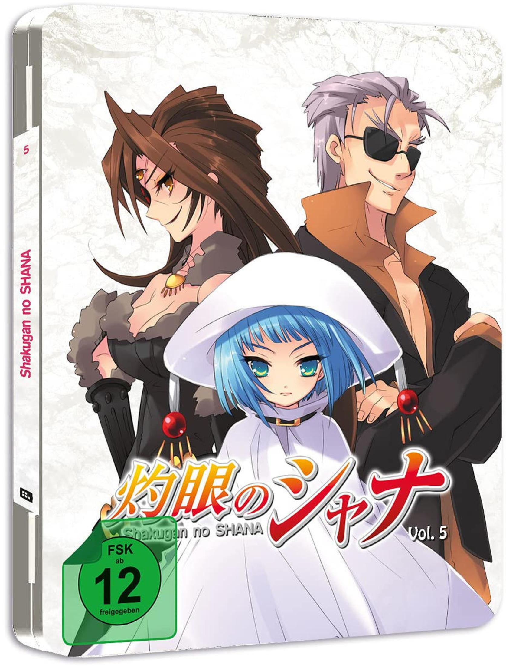 Anime-Cover mit drei Charakteren: einer Frau mit langen Haaren, einem Mann mit Sonnenbrille und einem blauhaarigen Kind.