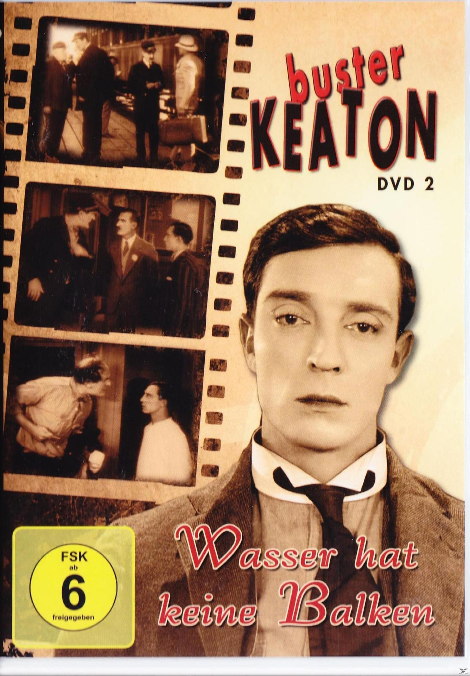 DVD-Cover für einen Buster Keaton-Film. Ein Bild von Keaton vor einer Schwarz-Weiß-Filmszene.