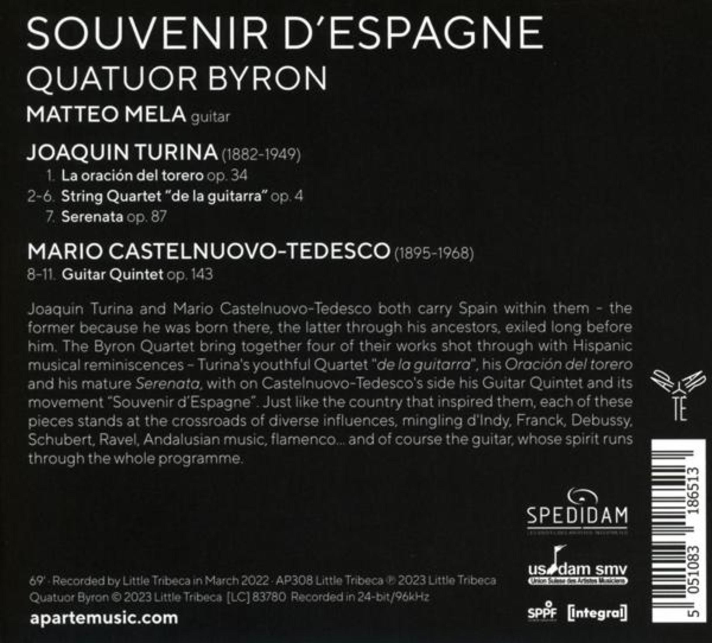 Copertina dell'album: Testo nero su sfondo scuro. Elenca nomi e titoli delle canzoni.
