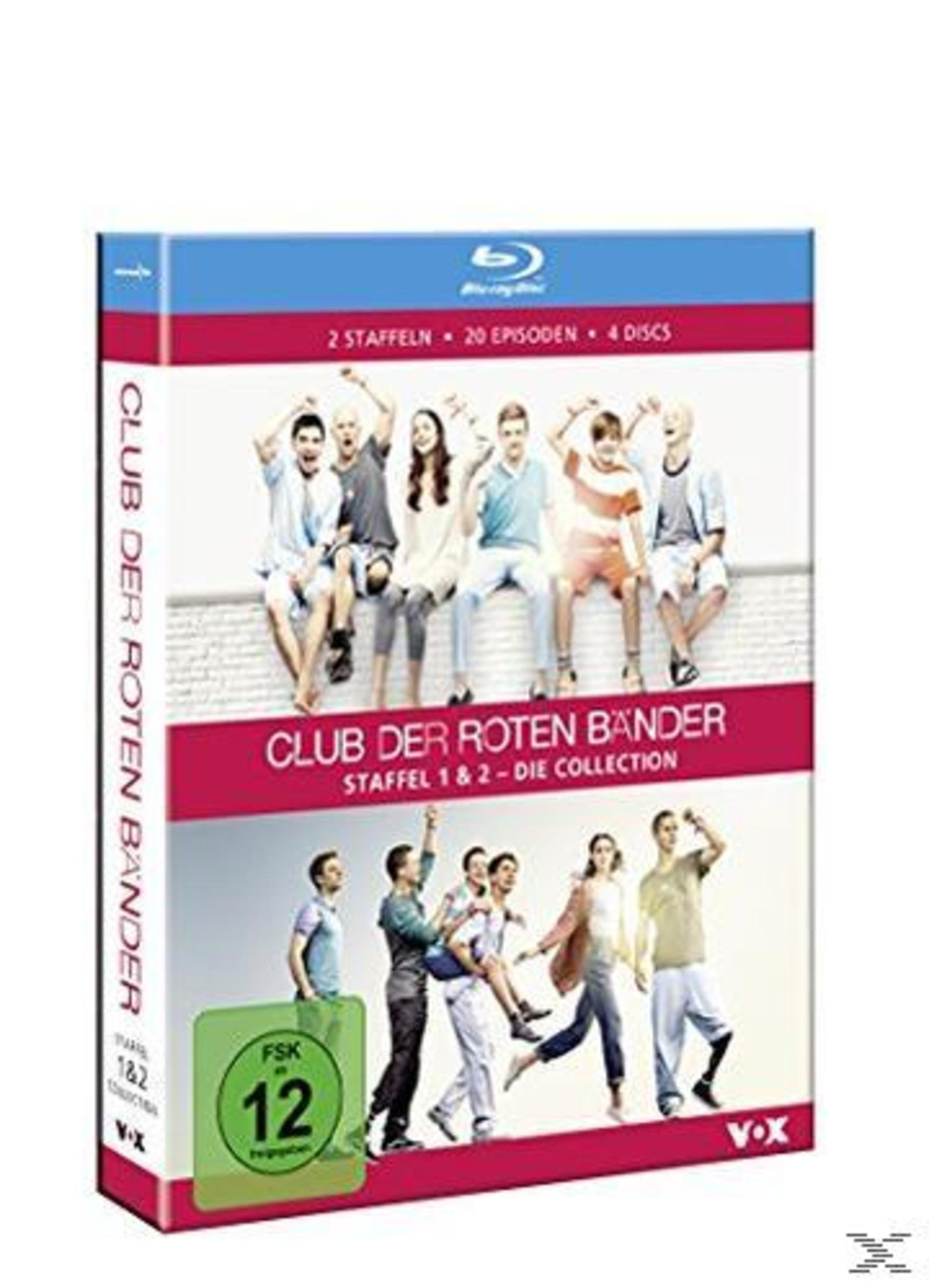 DVD-Box mit Foto von Personen, Text: CLUB DER ROTEN BÄNDER, und weißem Hintergrund.