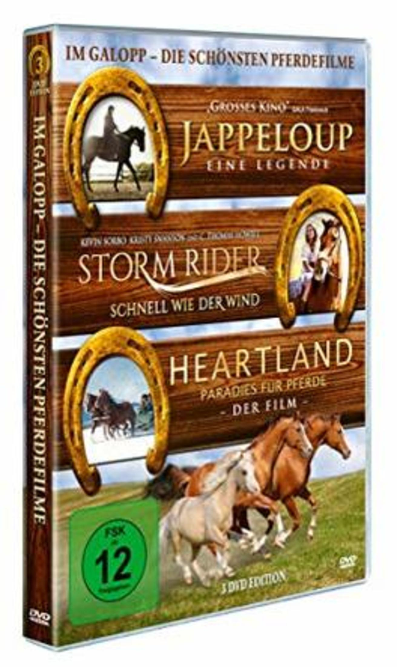 Jappeloup DVD-Cover. Pferde und Reiter sind auf dem Cover abgebildet. Brauner Hintergrund.