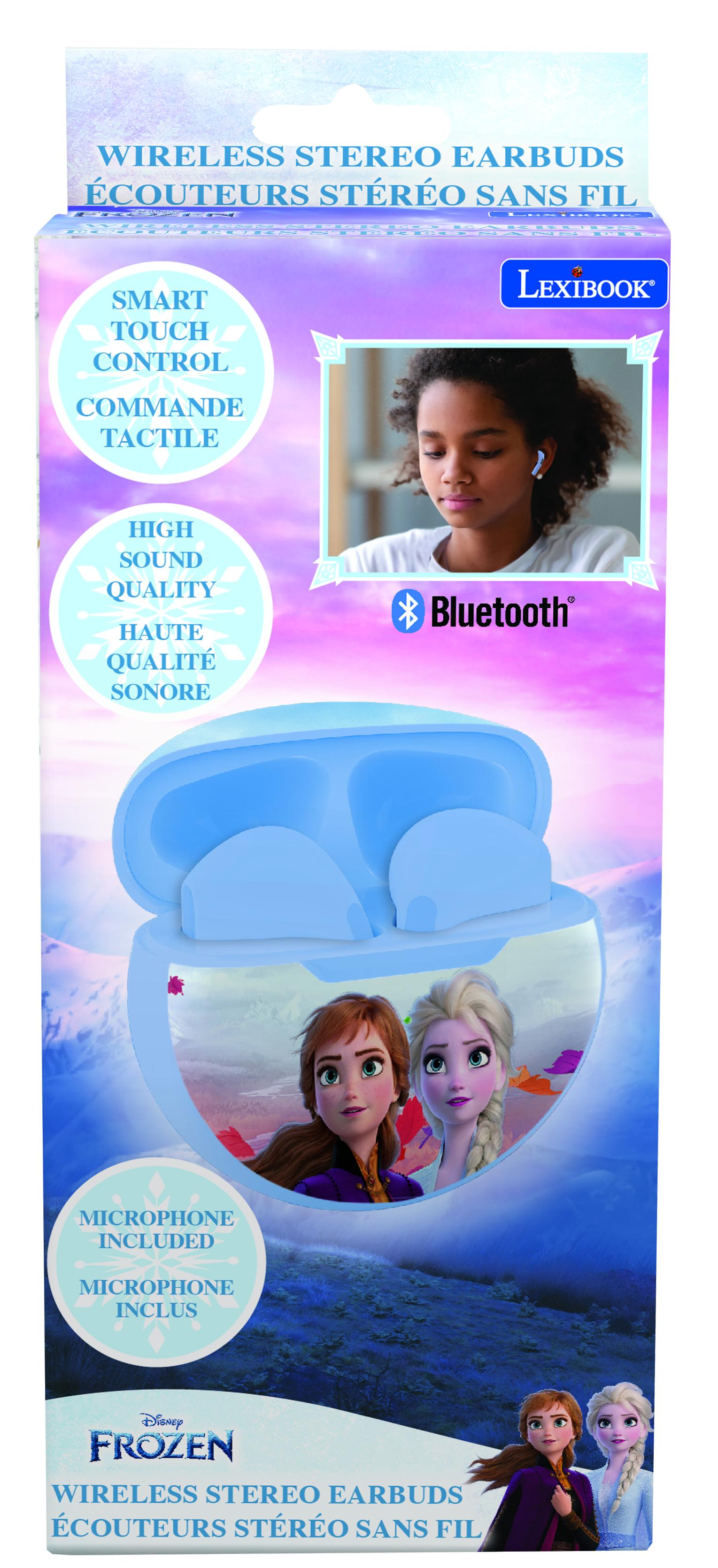 Auriculares inalámbricos de Frozen en una caja.
