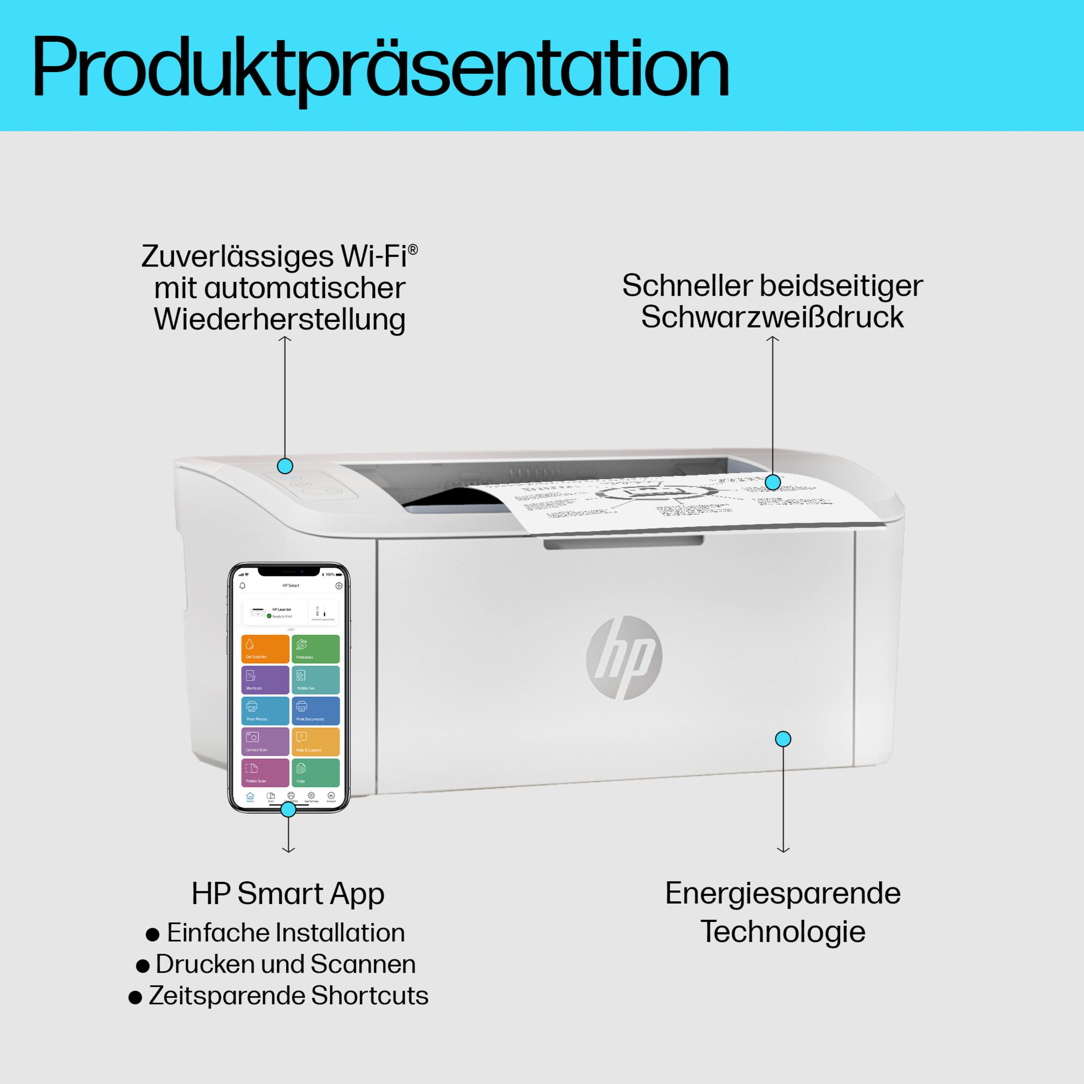 White HP printer with smartphone showing app interface, on a white background.