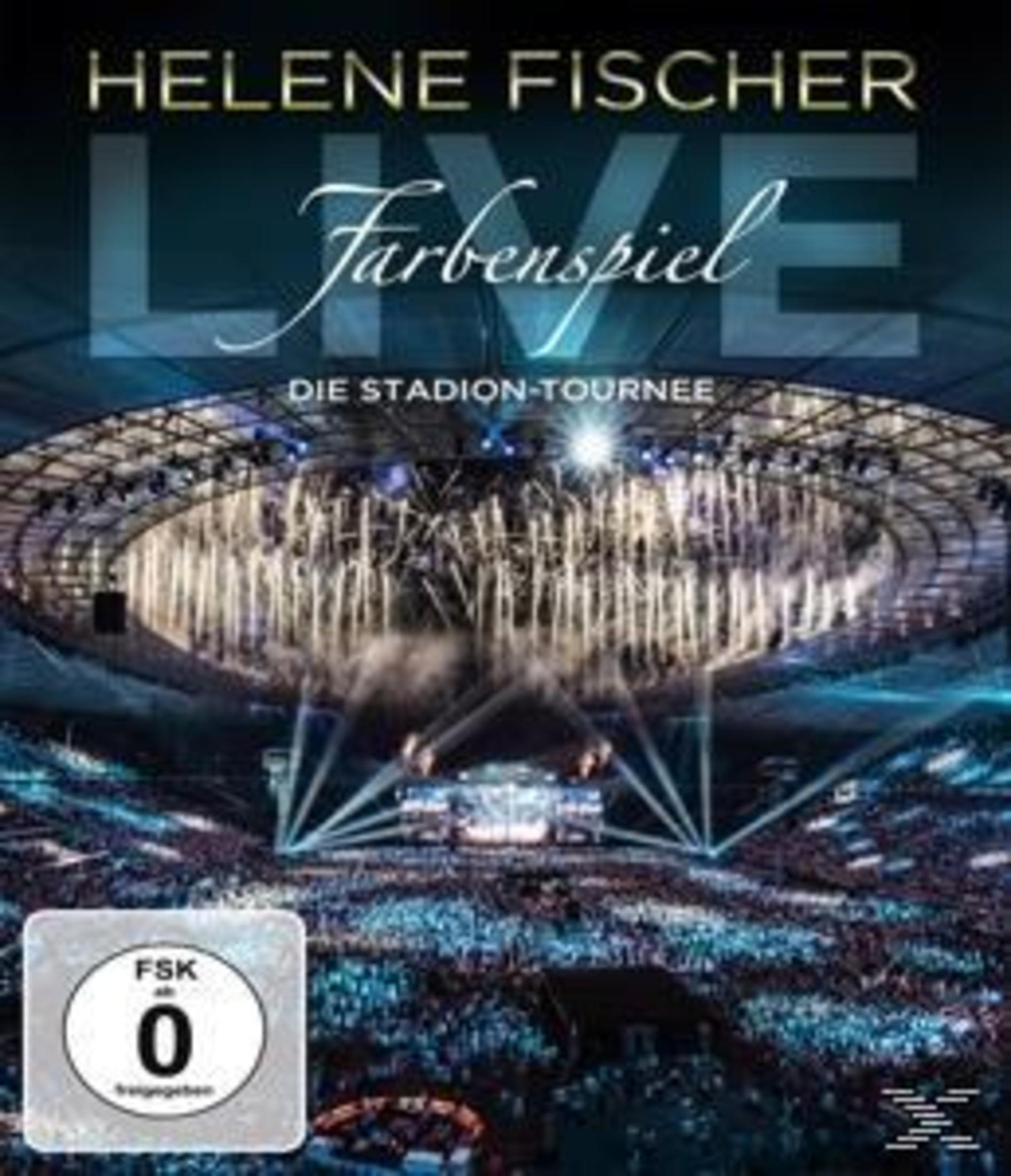 DVD-Cover, Helene Fischer Live-Konzert, Bühne mit Lichtern und Publikum. FSK 0 Logo.