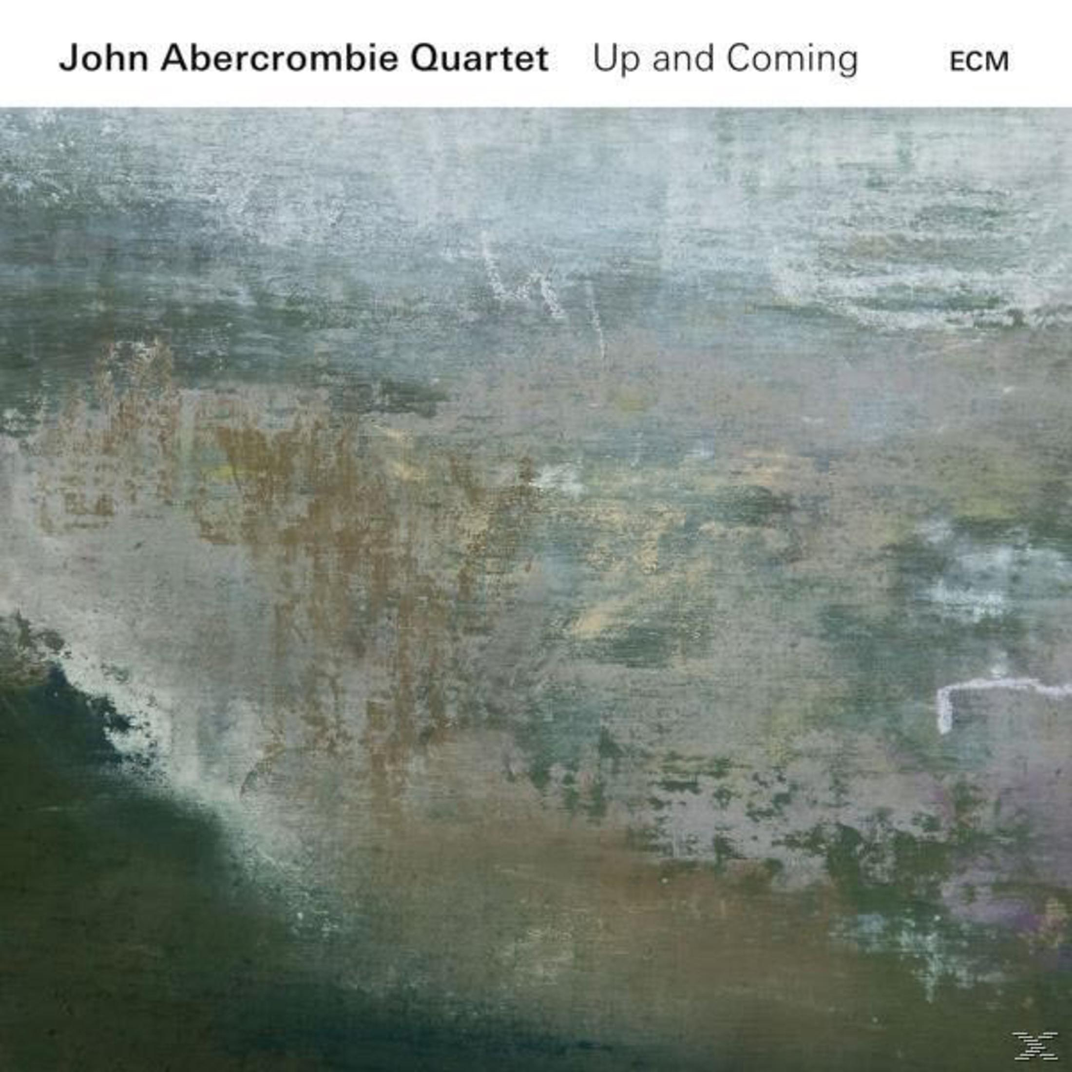 Pochette d'album avec art abstrait. Les couleurs superposées de vert, gris et marron créent un aspect texturé.