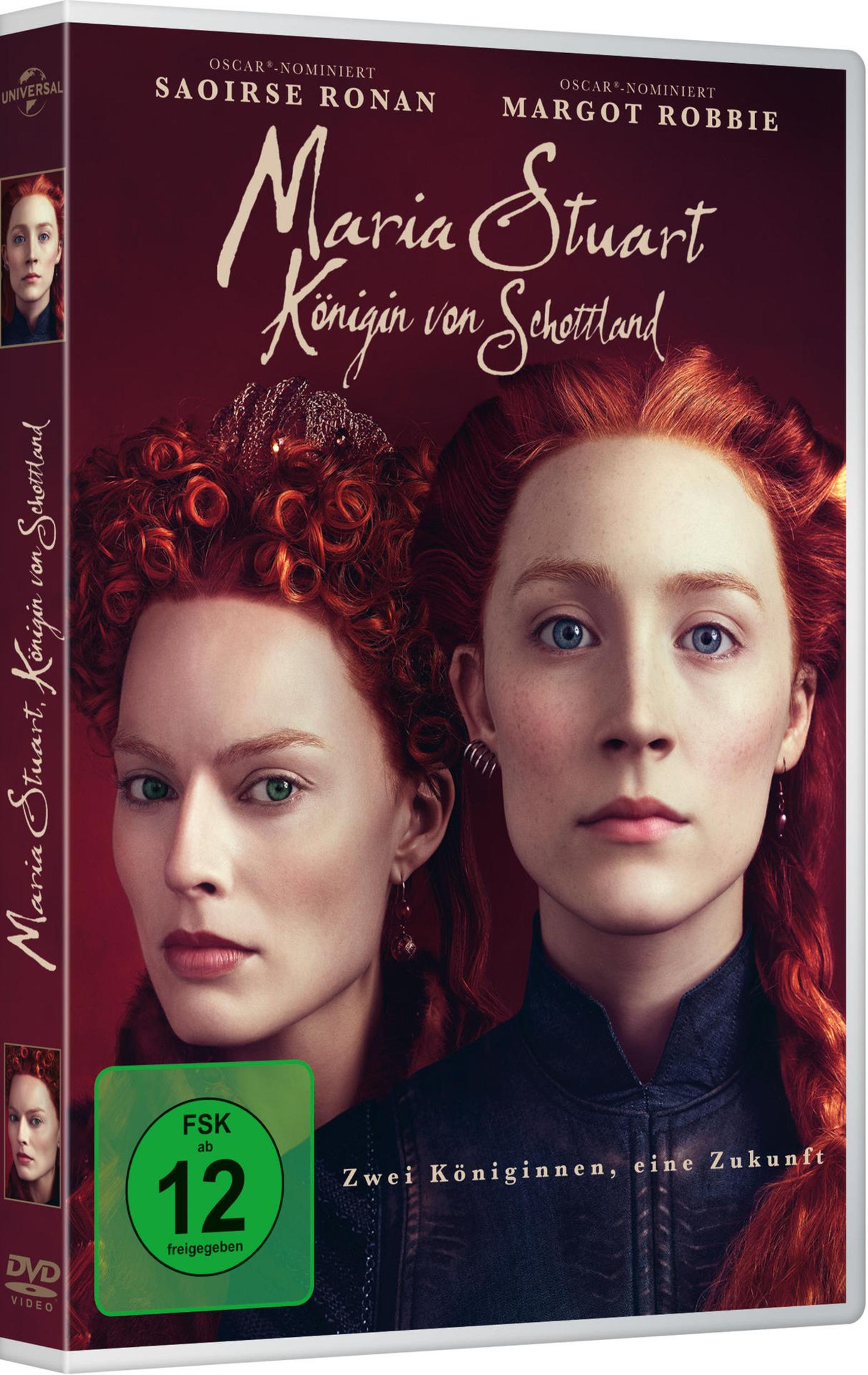 DVD-Hülle des Films Maria Stuart, Königin von Schottland mit Saoirse Ronan und Margot Robbie.