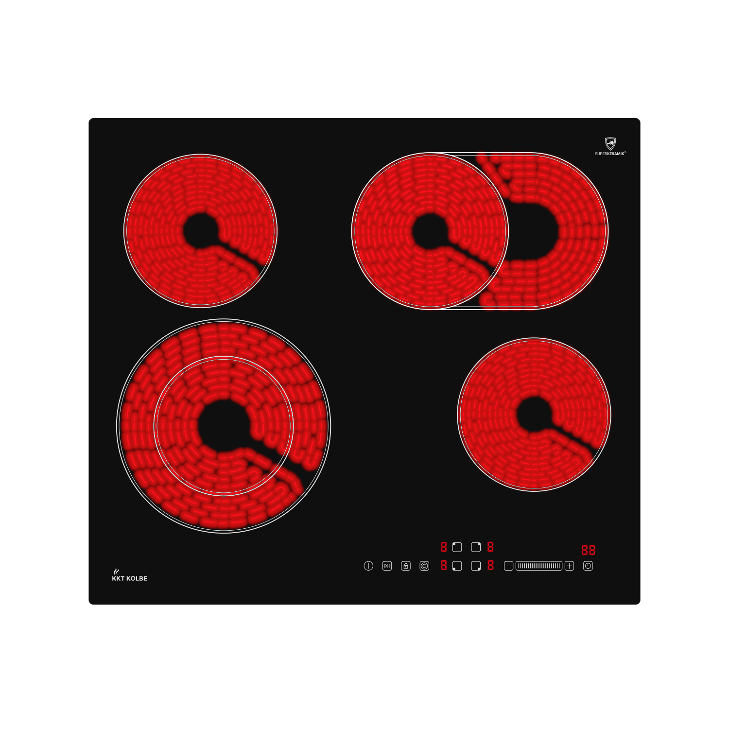 KKT KOLBE  Backofen und Kochfeld SET8805CH59RL, Einbauherdset (ceramic hob, A+, 70 l)
