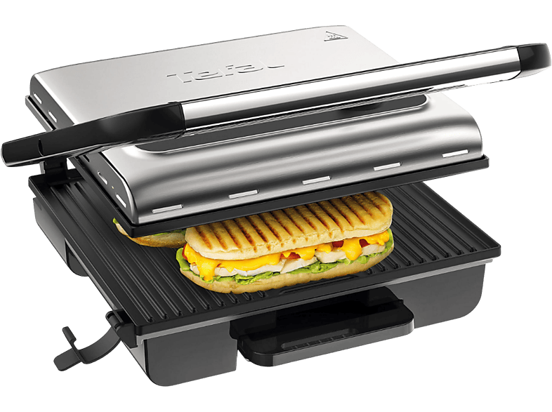 Grill TEFAL GC242D, 2000 W, Negro, Acero inoxidable MediaMarkt