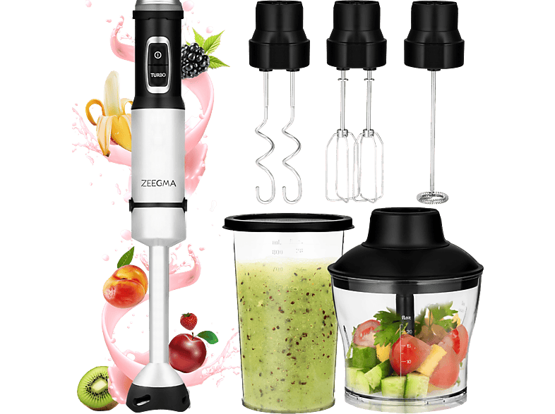 ZEEGMA Handy Chef Staafmixer – Roestvrij staal/zwart