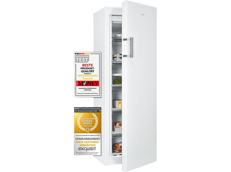 EXQUISIT GS5271-NF-H-010D Gefrierschrank (D, 1691 mm hoch)