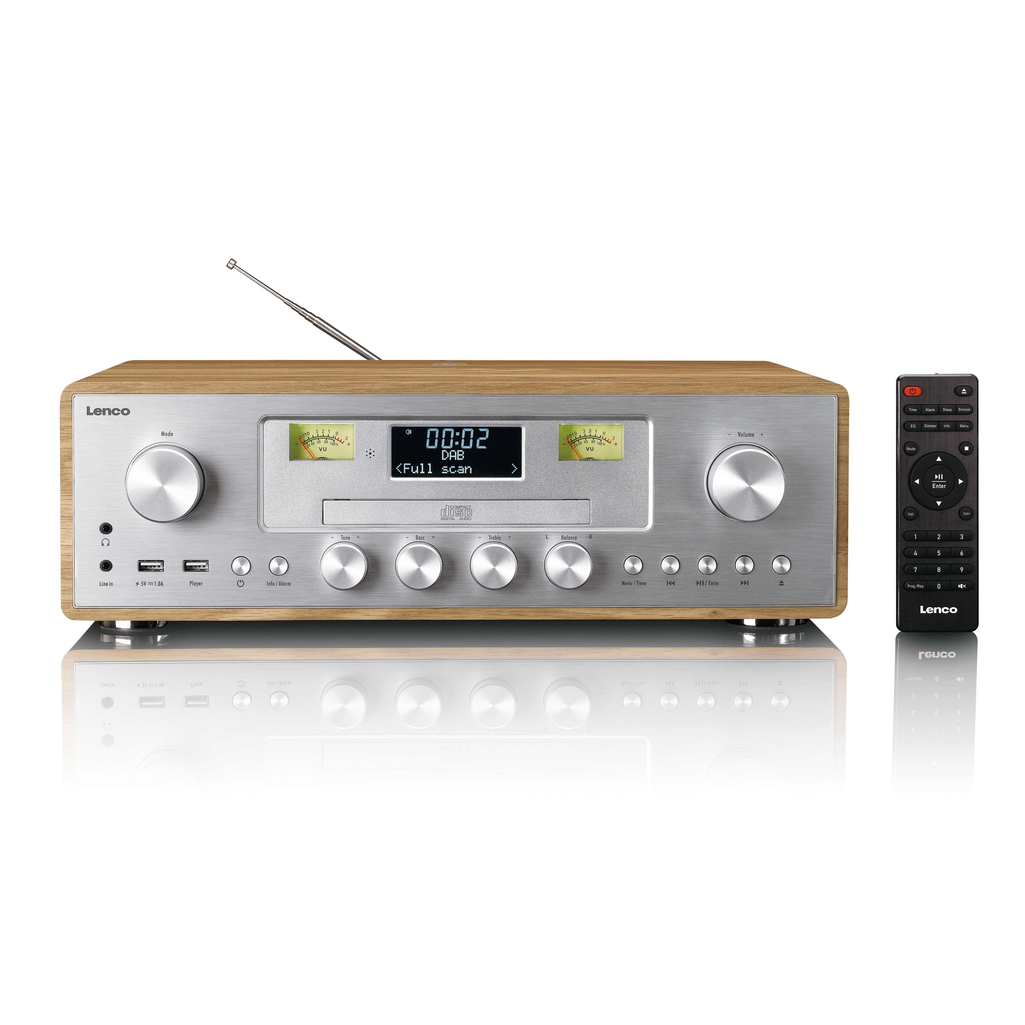 LENCO DAR-281WDSI DAB+ Radio Eik,Zilver