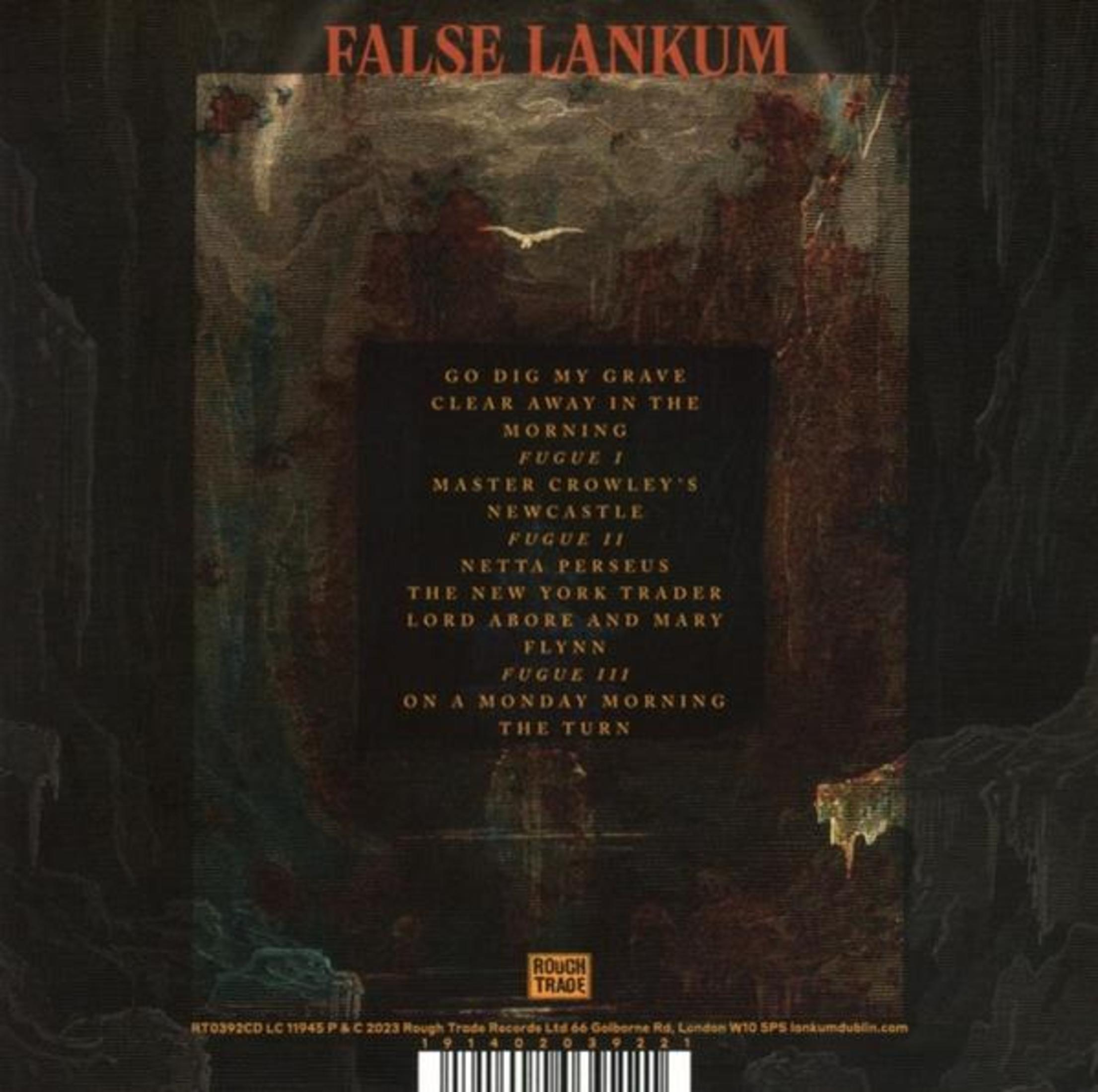 Album cover with text and dark imagery. Includes a bird graphic and text on a dark background.