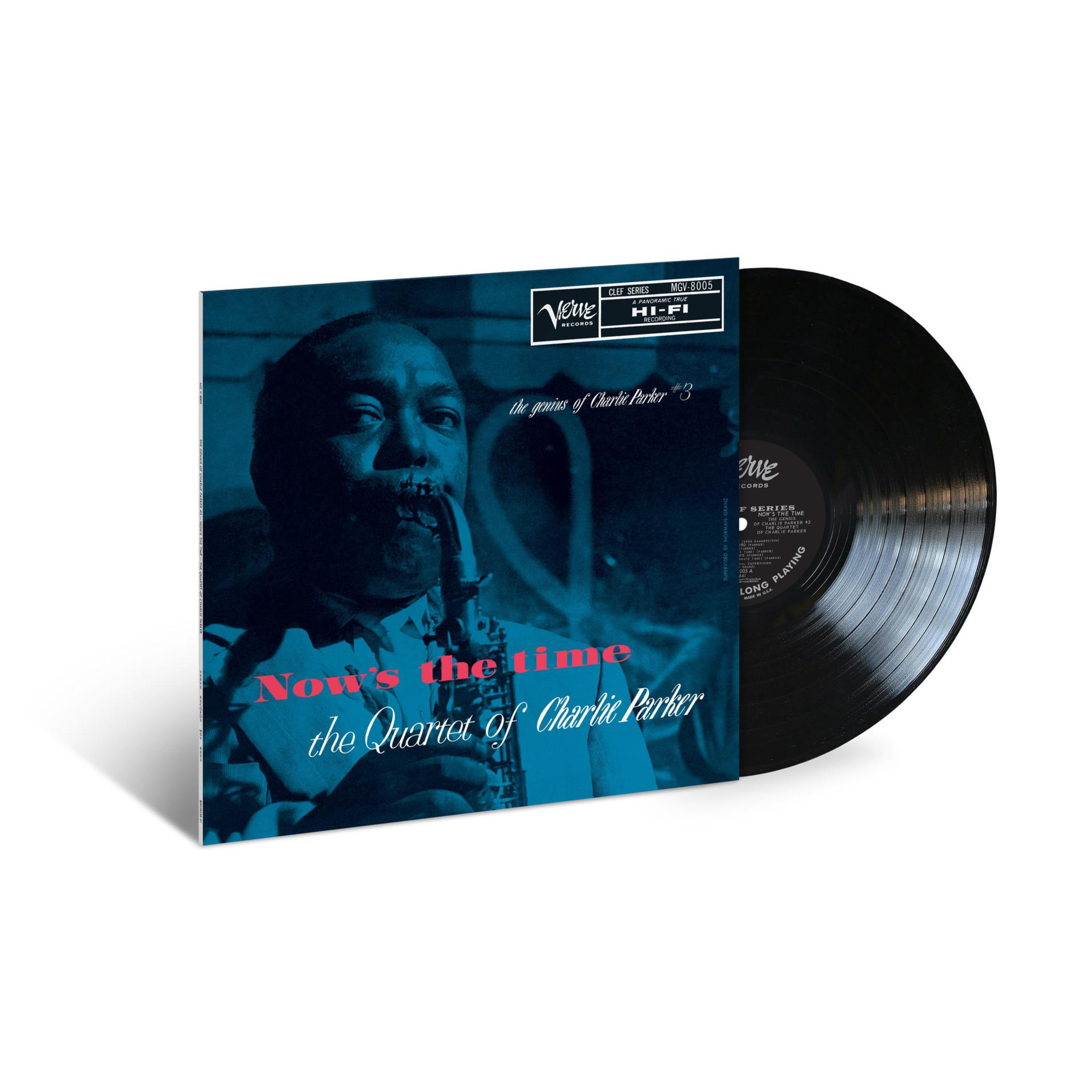 Copertina dell'album con un uomo che suona il sassofono, con testo e un disco in vinile.