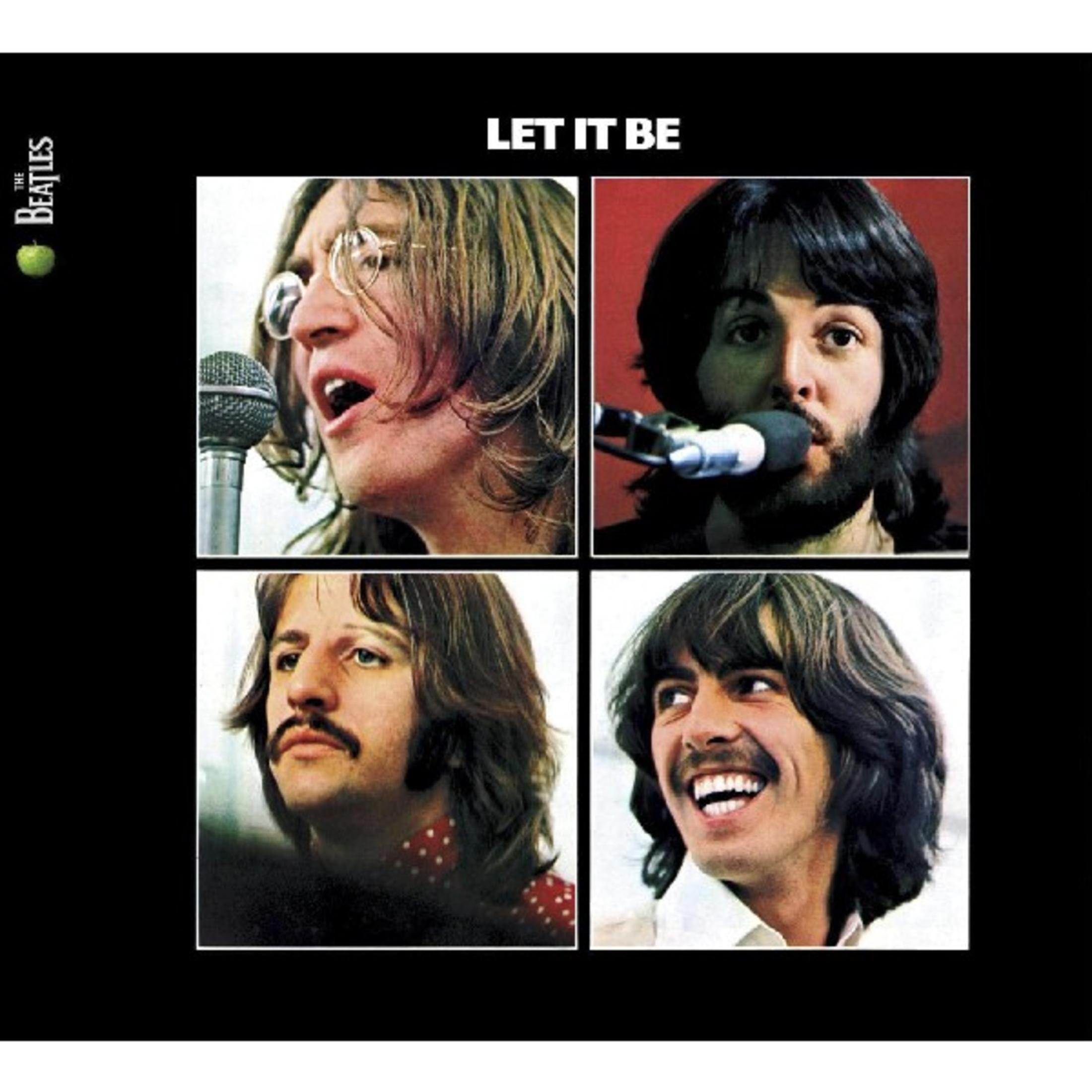 Copertina dell'album con quattro foto dei Beatles, con il titolo 'Let It Be'.